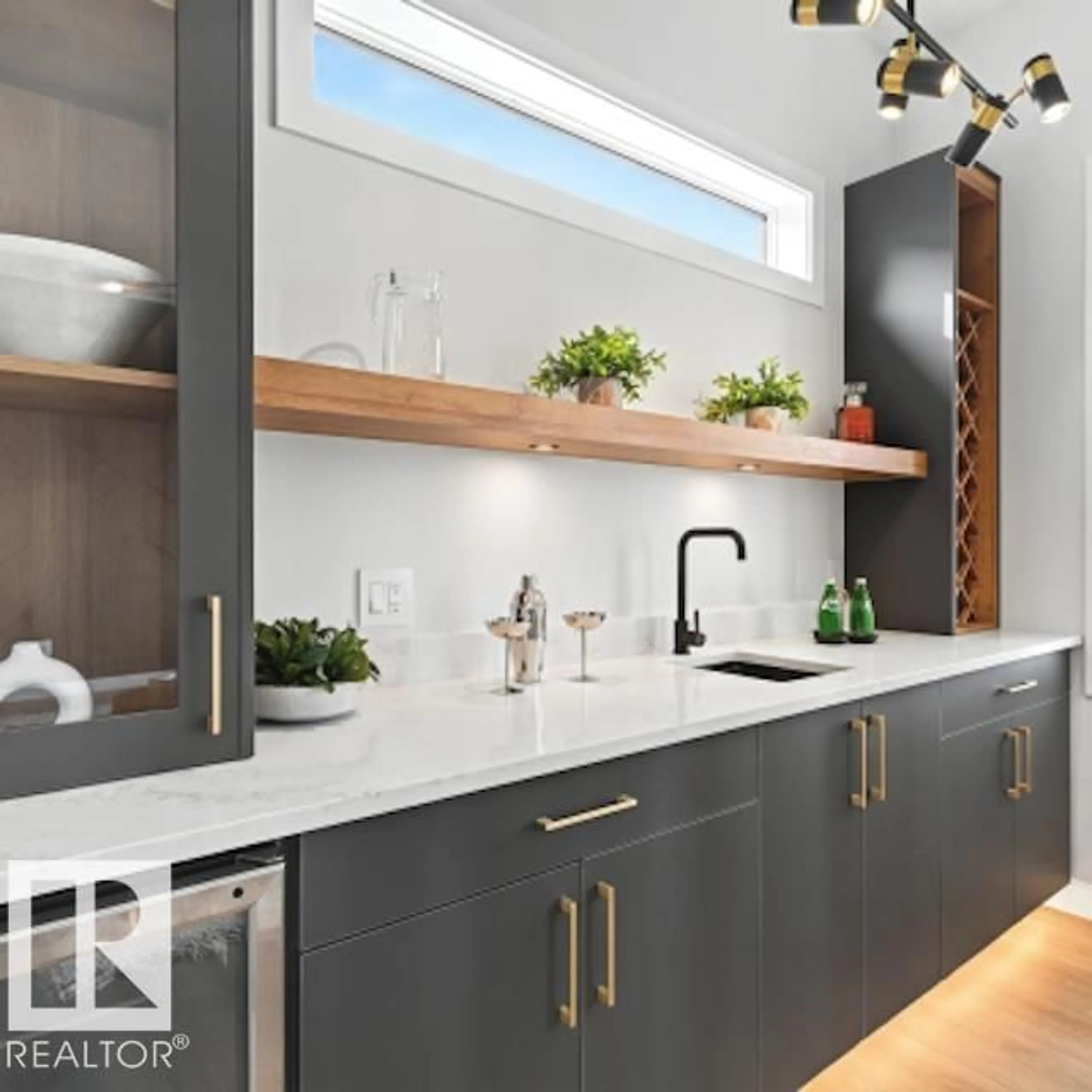 Contemporary kitchen, ceramic/tile floor for 6 SOREL AV, Beaumont Alberta T4X2C9