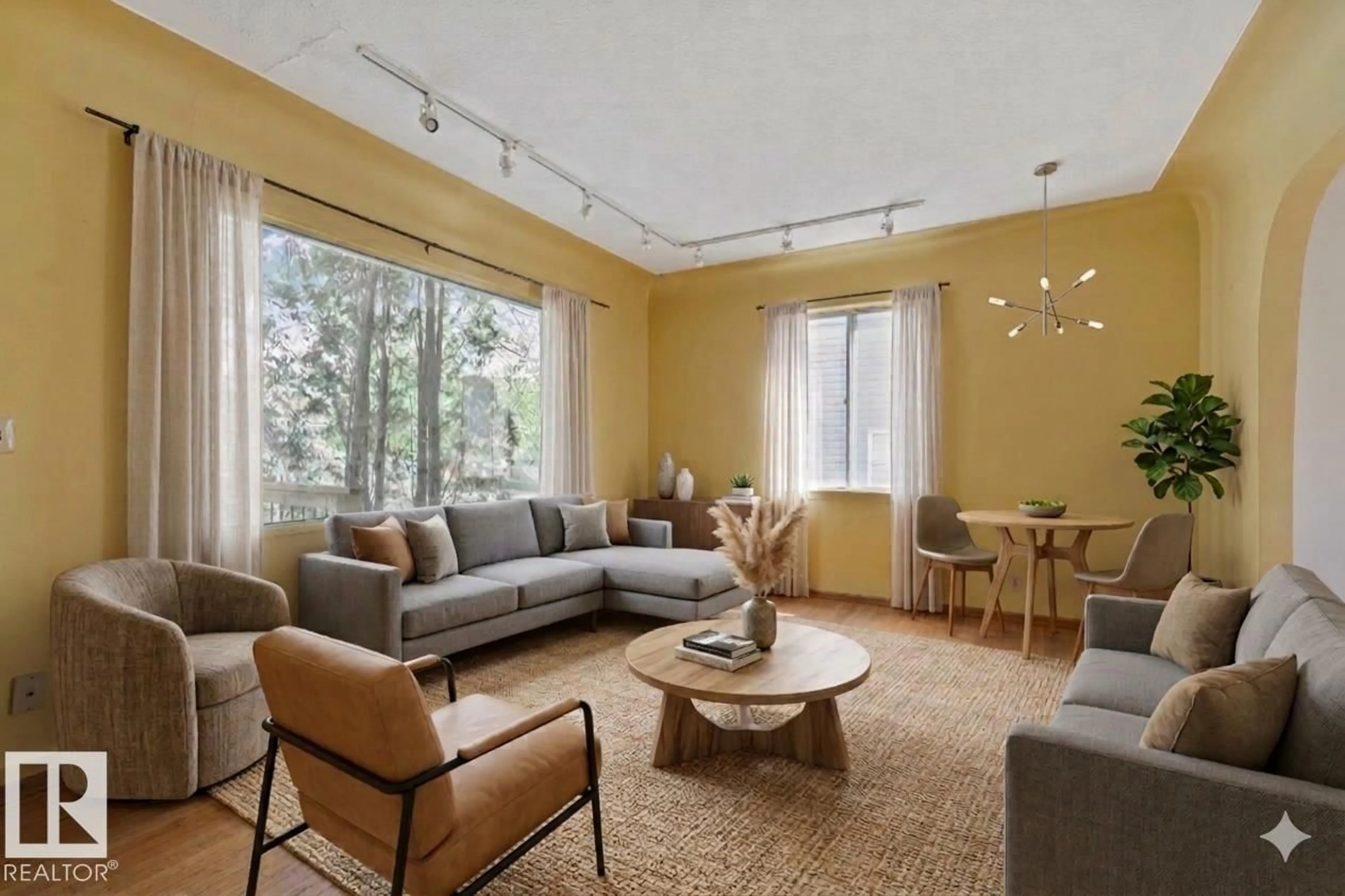 Living room with furniture, unknown for 9727 69 AV, Edmonton Alberta T6E0S7