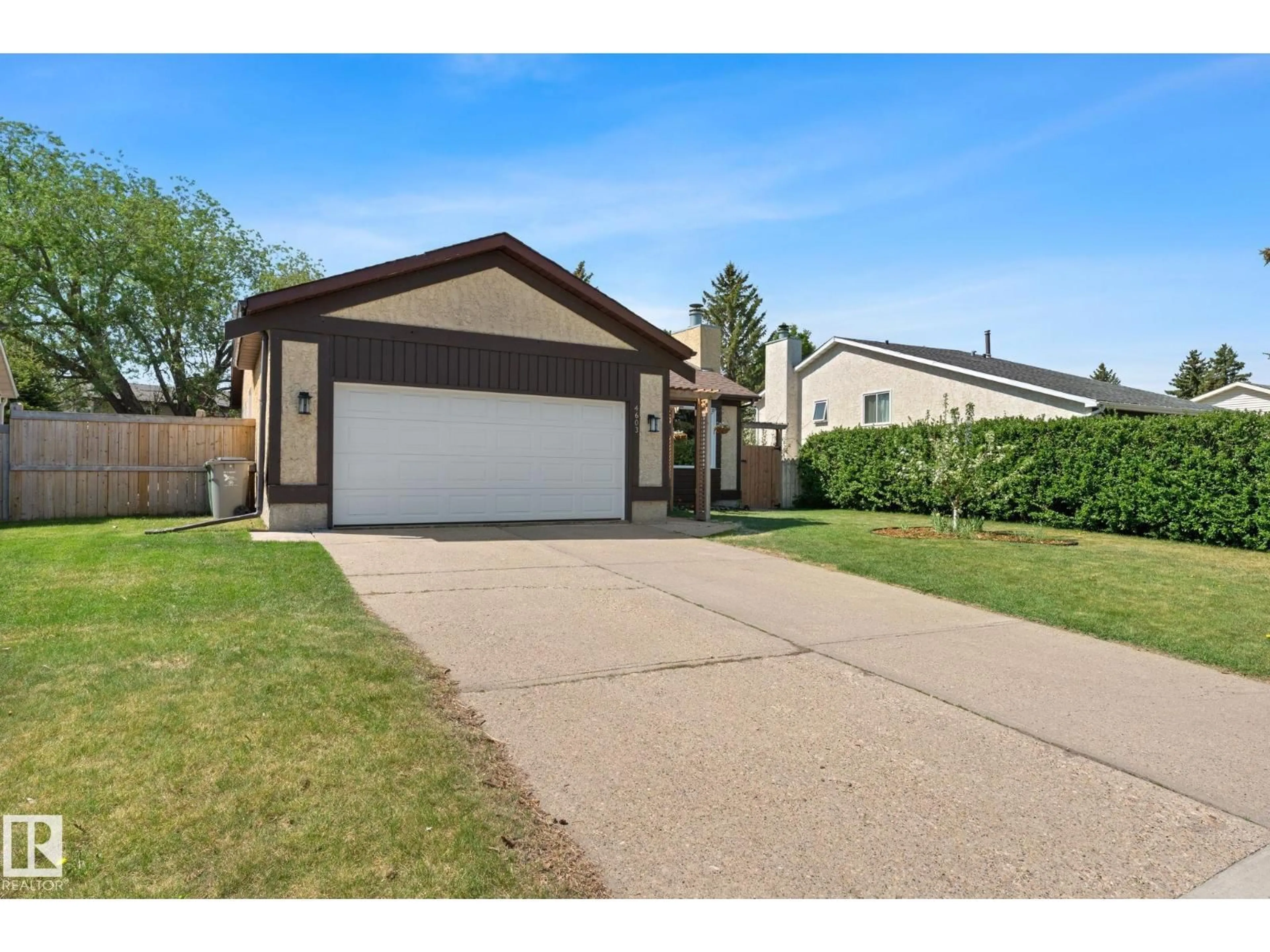 Home with vinyl exterior material, street for 4603 43 AV, Beaumont Alberta T4X1G2
