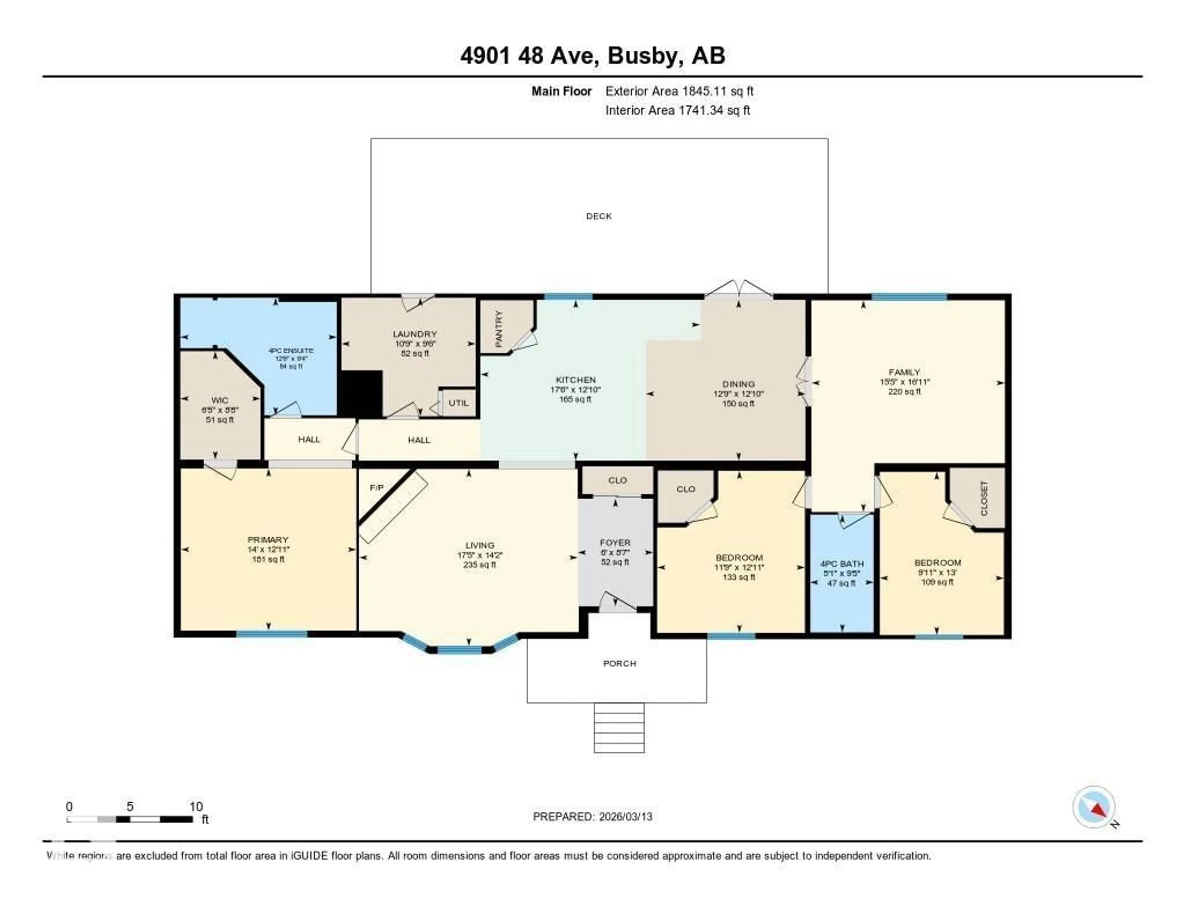 Floor plan for 4901 48 AV, Busby Alberta T0G0H0