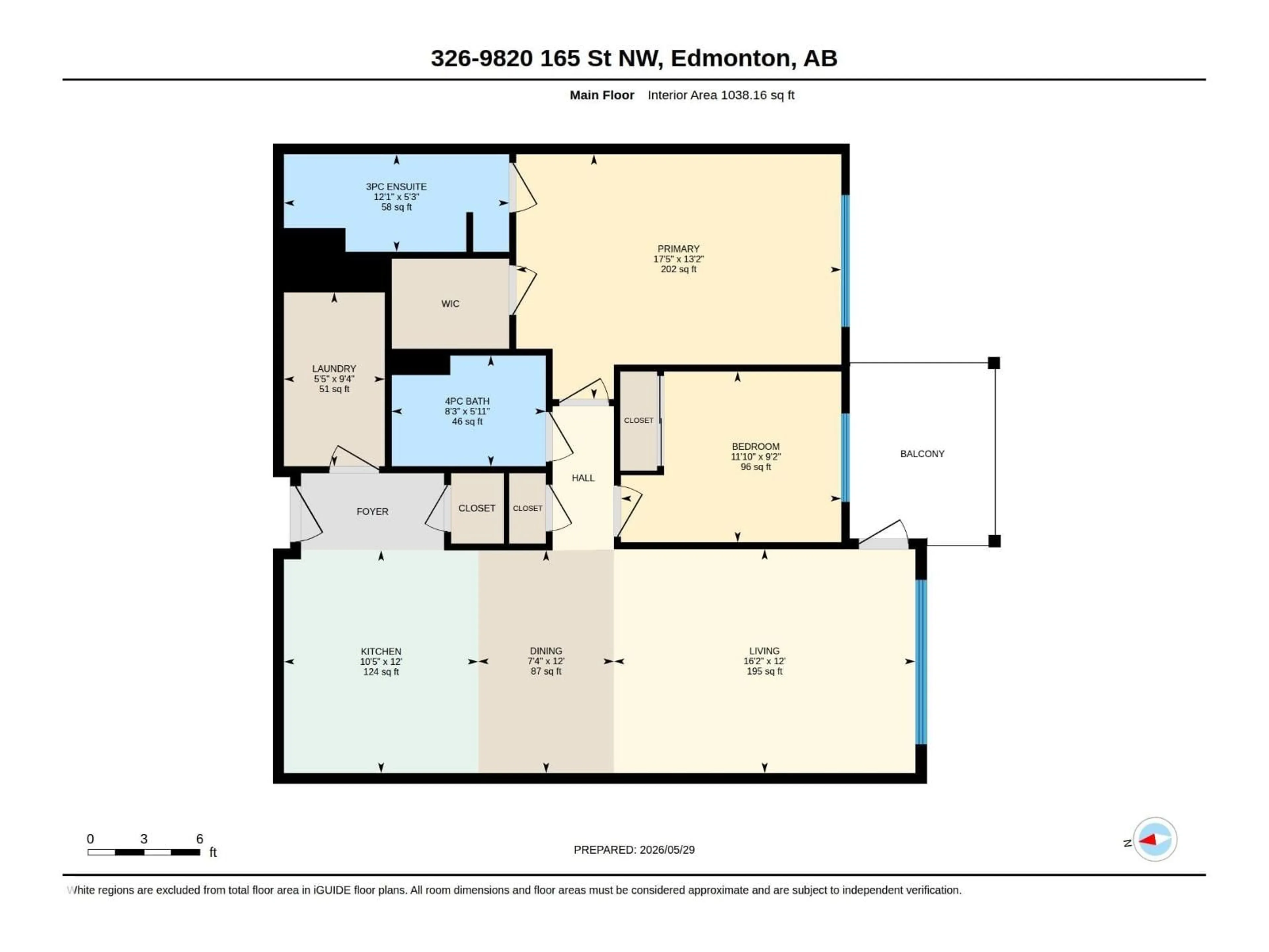 Floor plan for #326 - 9820 165 ST, Edmonton Alberta T5P0N3