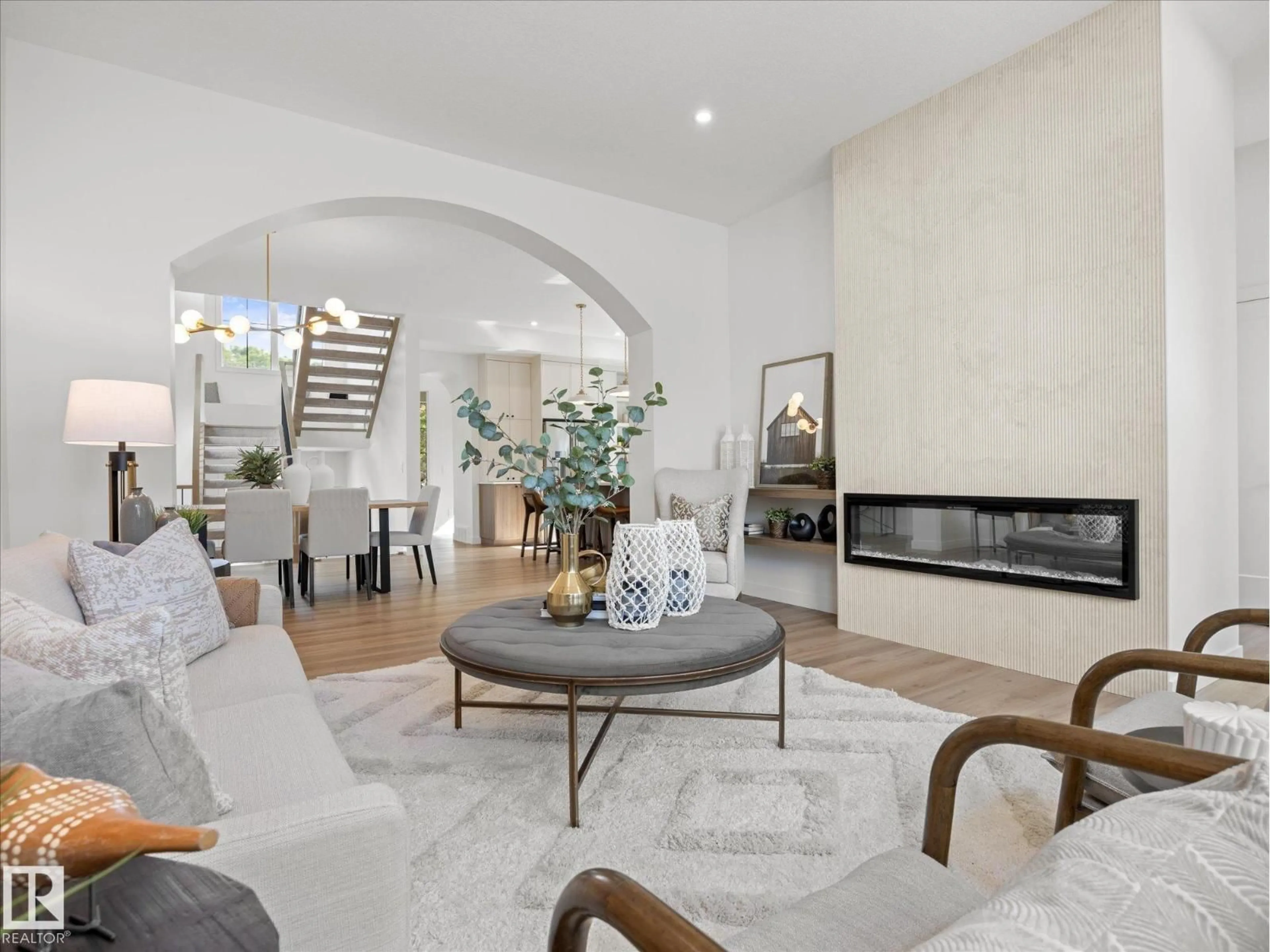 Living room with furniture, unknown for NW - 6303 109B AV, Edmonton Alberta T6A1S7