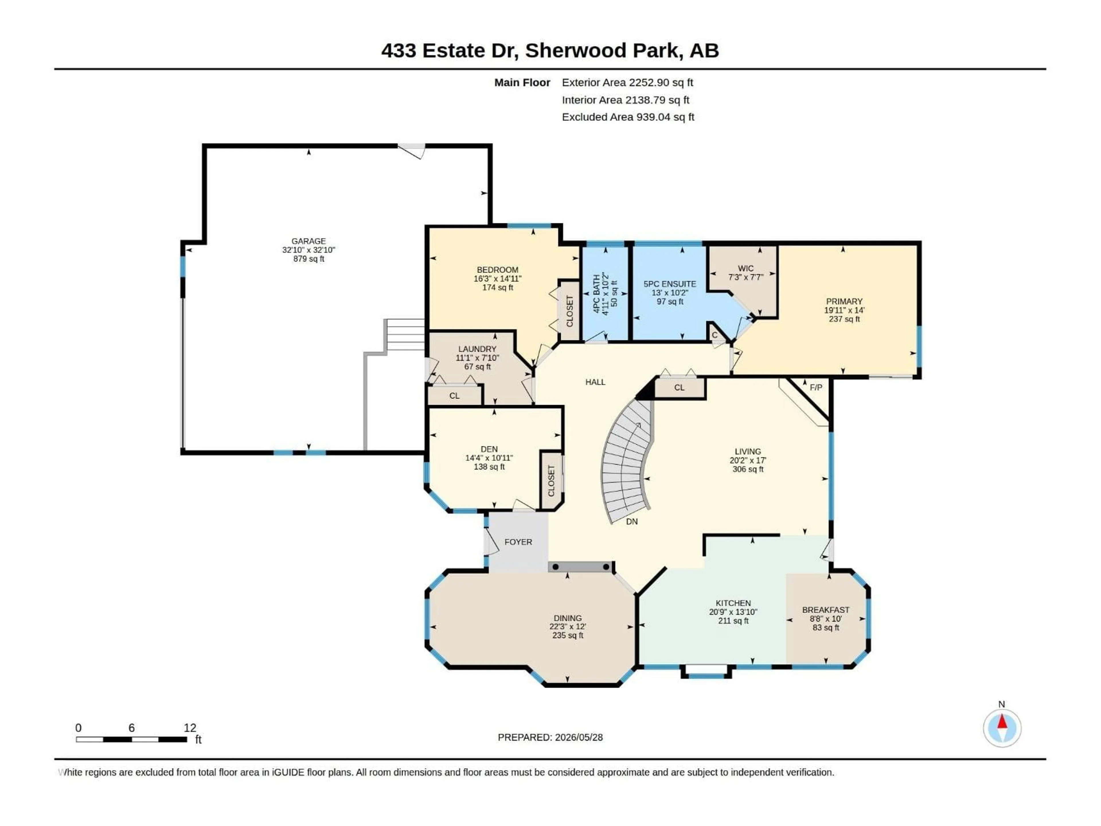 Floor plan for 433 ESTATE DR, Sherwood Park Alberta T8B1L9