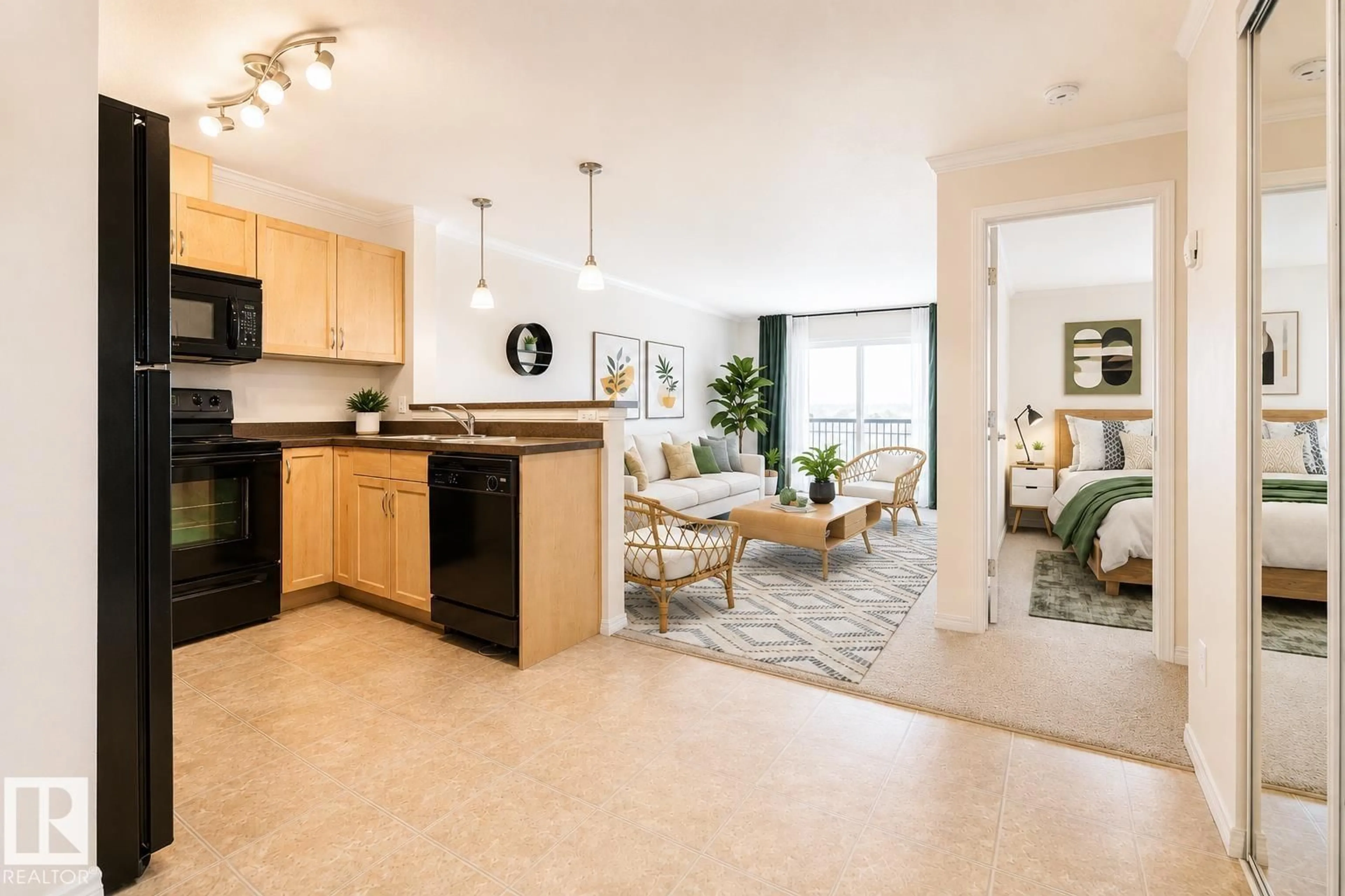 Open concept kitchen, unknown for #404 - 5951 165 AV, Edmonton Alberta T5Y0J6