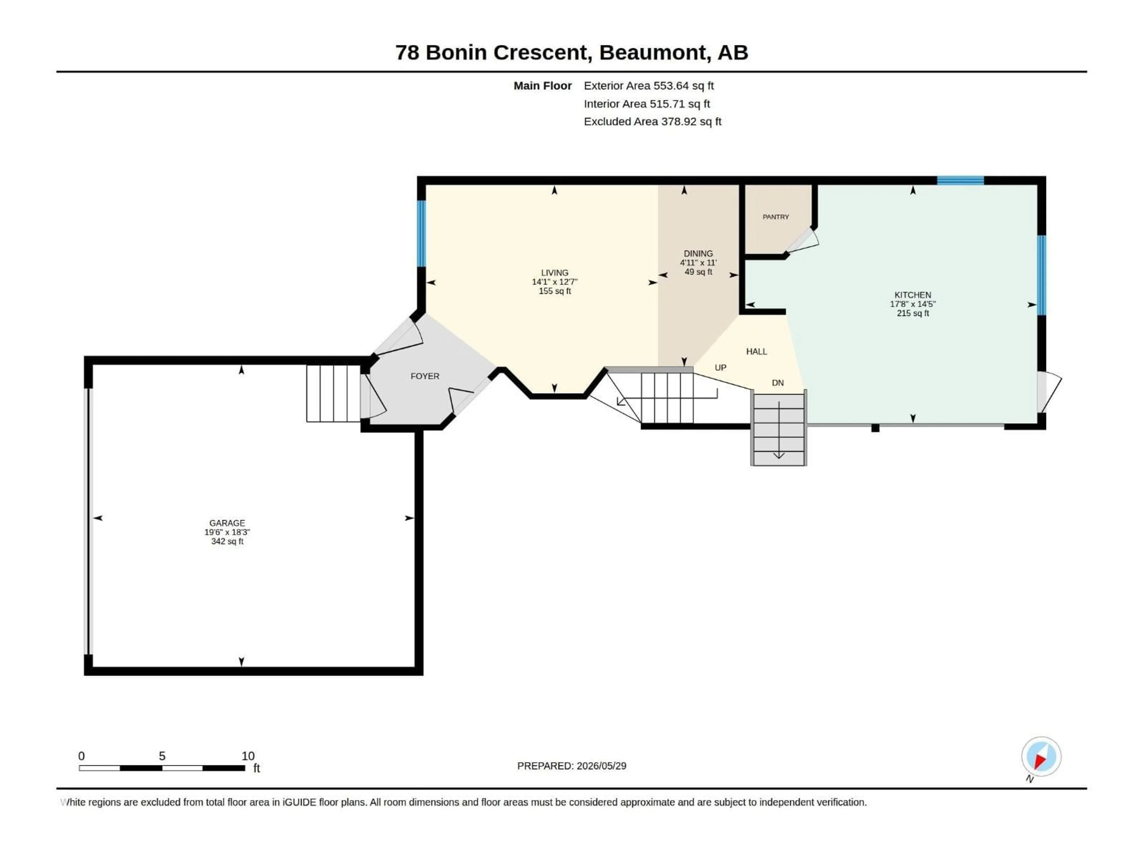 Floor plan for 78 BONIN CR, Beaumont Alberta T4X1N7