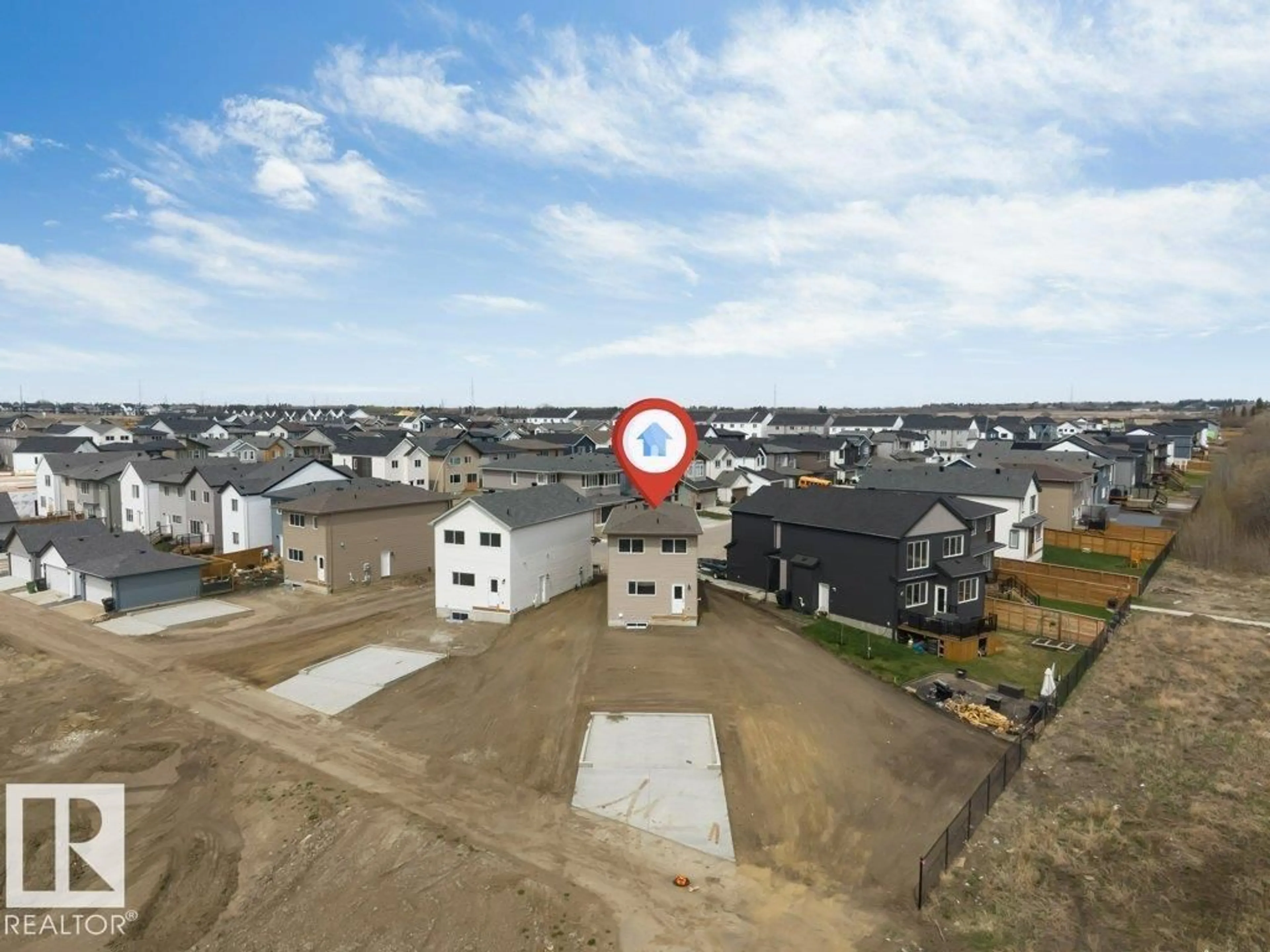 A pic from outside/outdoor area/front of a property/back of a property/a pic from drone, street for NE - 679 173 AV, Edmonton Alberta T5Y4E8