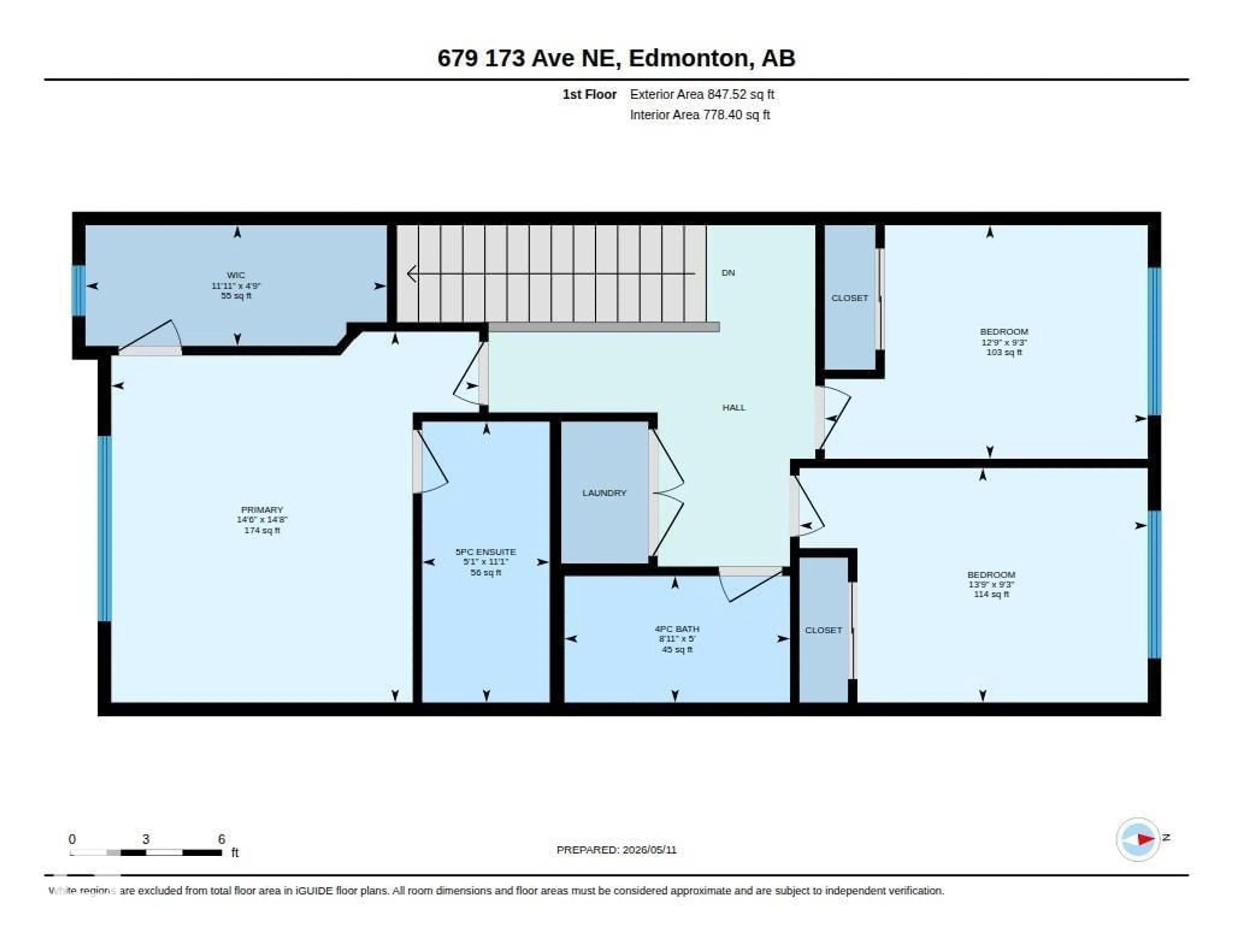 Floor plan for NE - 679 173 AV, Edmonton Alberta T5Y4E8