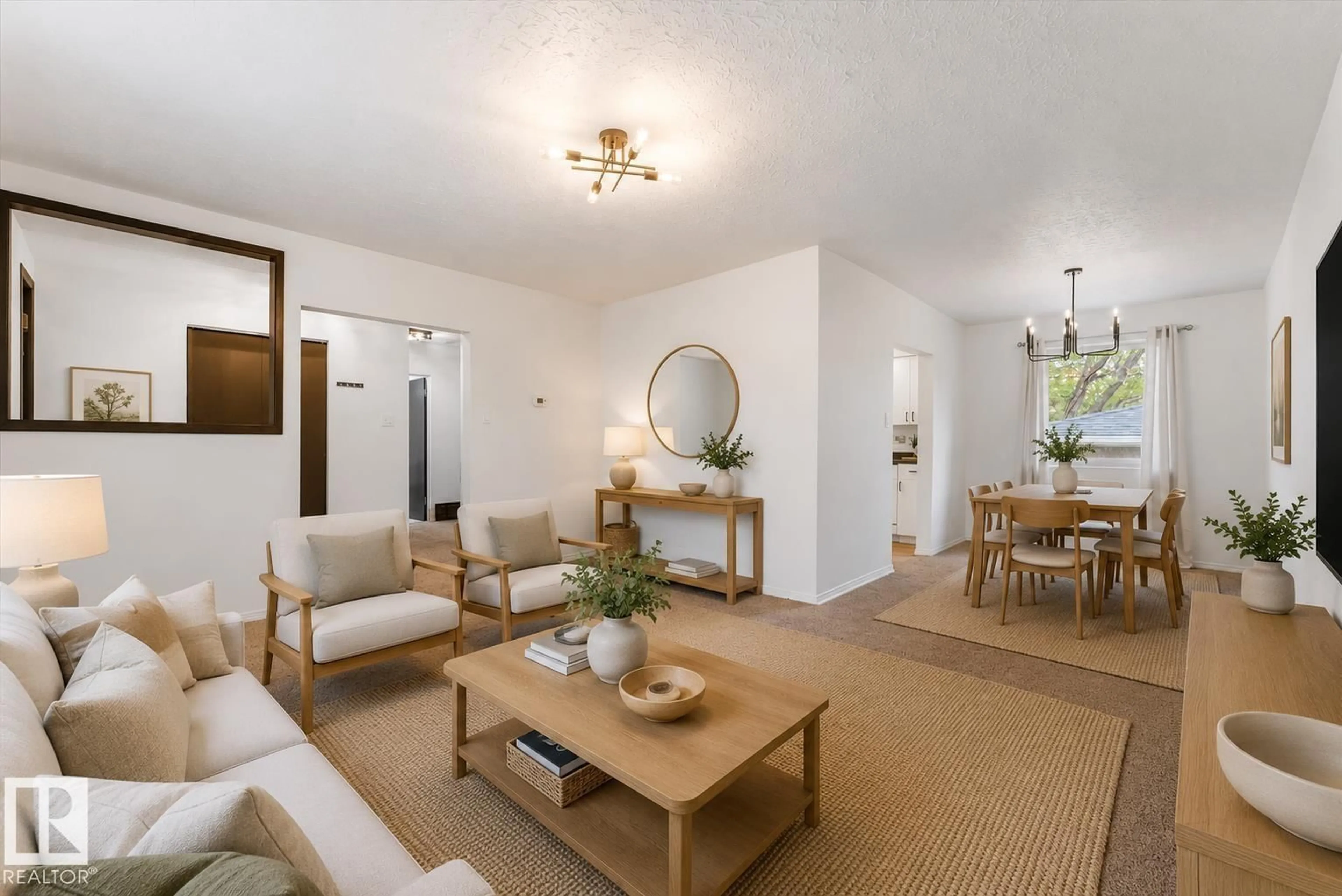 Living room with furniture, unknown for 8911 149 ST, Edmonton Alberta T5R1B7
