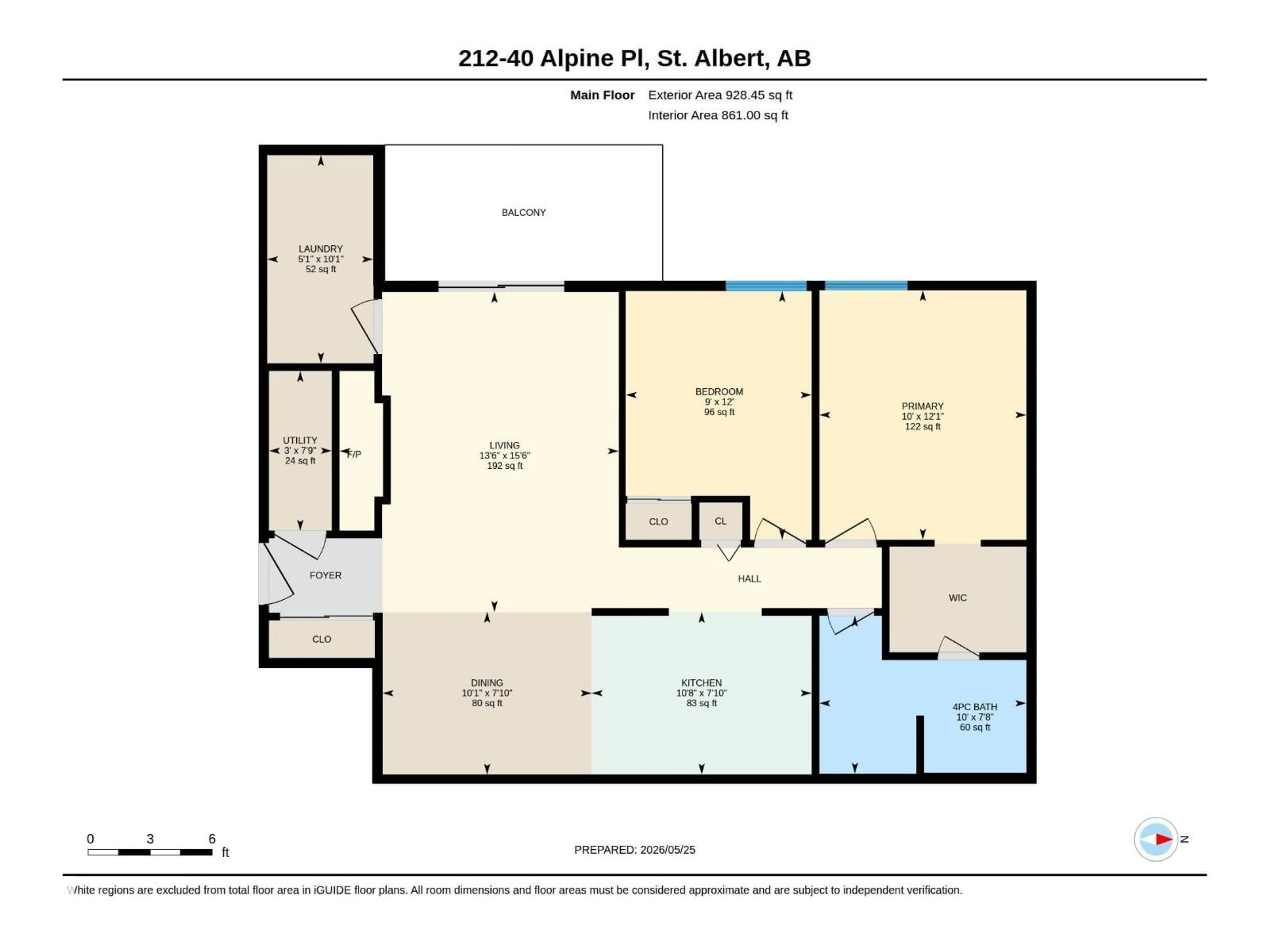 Floor plan for 40 - 212 ALPINE PL, St. Albert Alberta T8N3Y2
