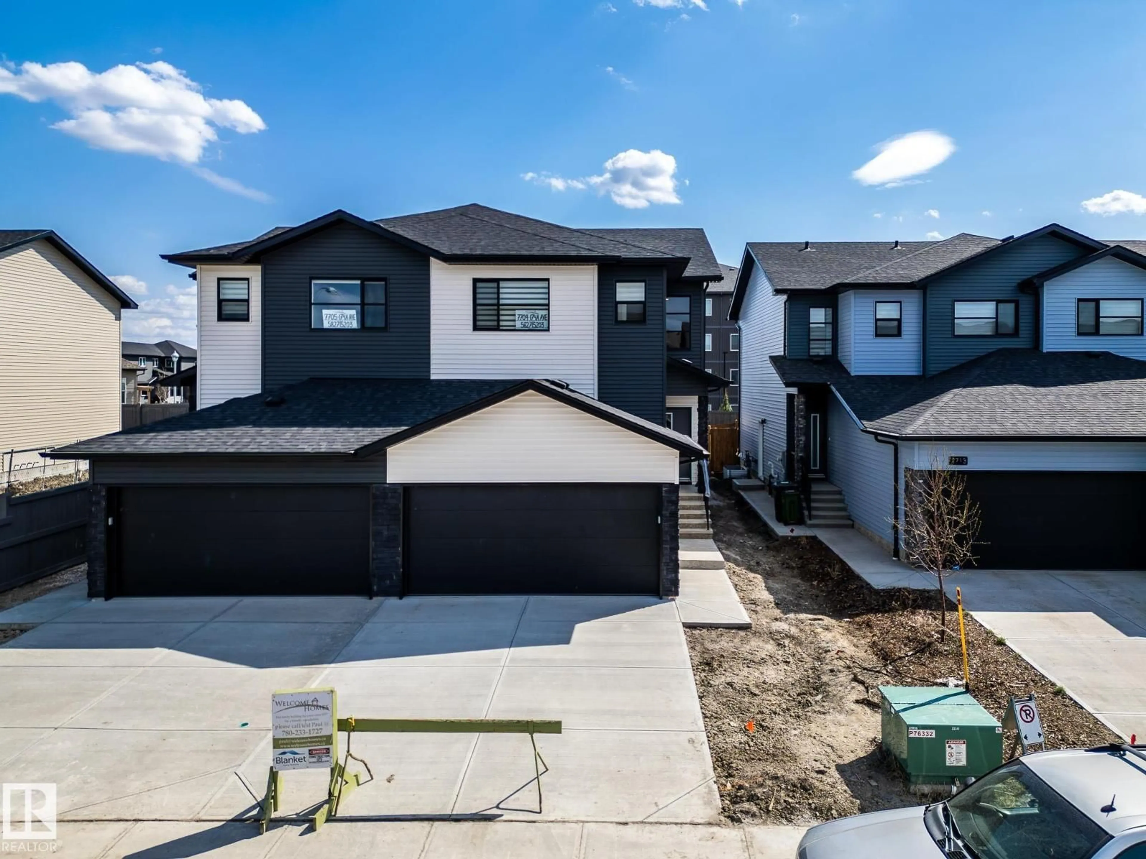 A pic from outside/outdoor area/front of a property/back of a property/a pic from drone, street for 7705 174A AV, Edmonton Alberta T5Z0W5