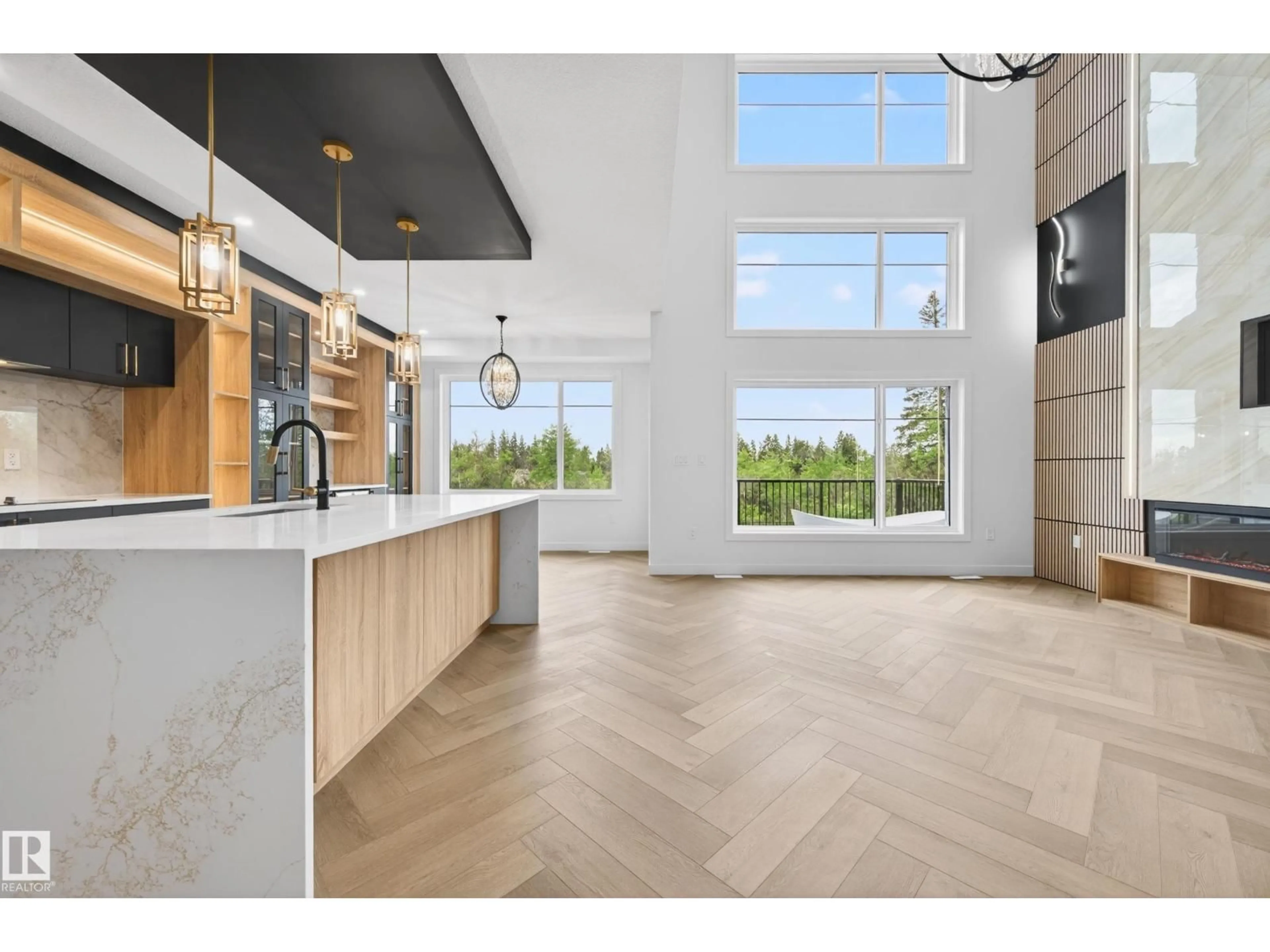 Open concept kitchen, ceramic/tile floor for NW - 431 172 AV, Edmonton Alberta T6W0M2
