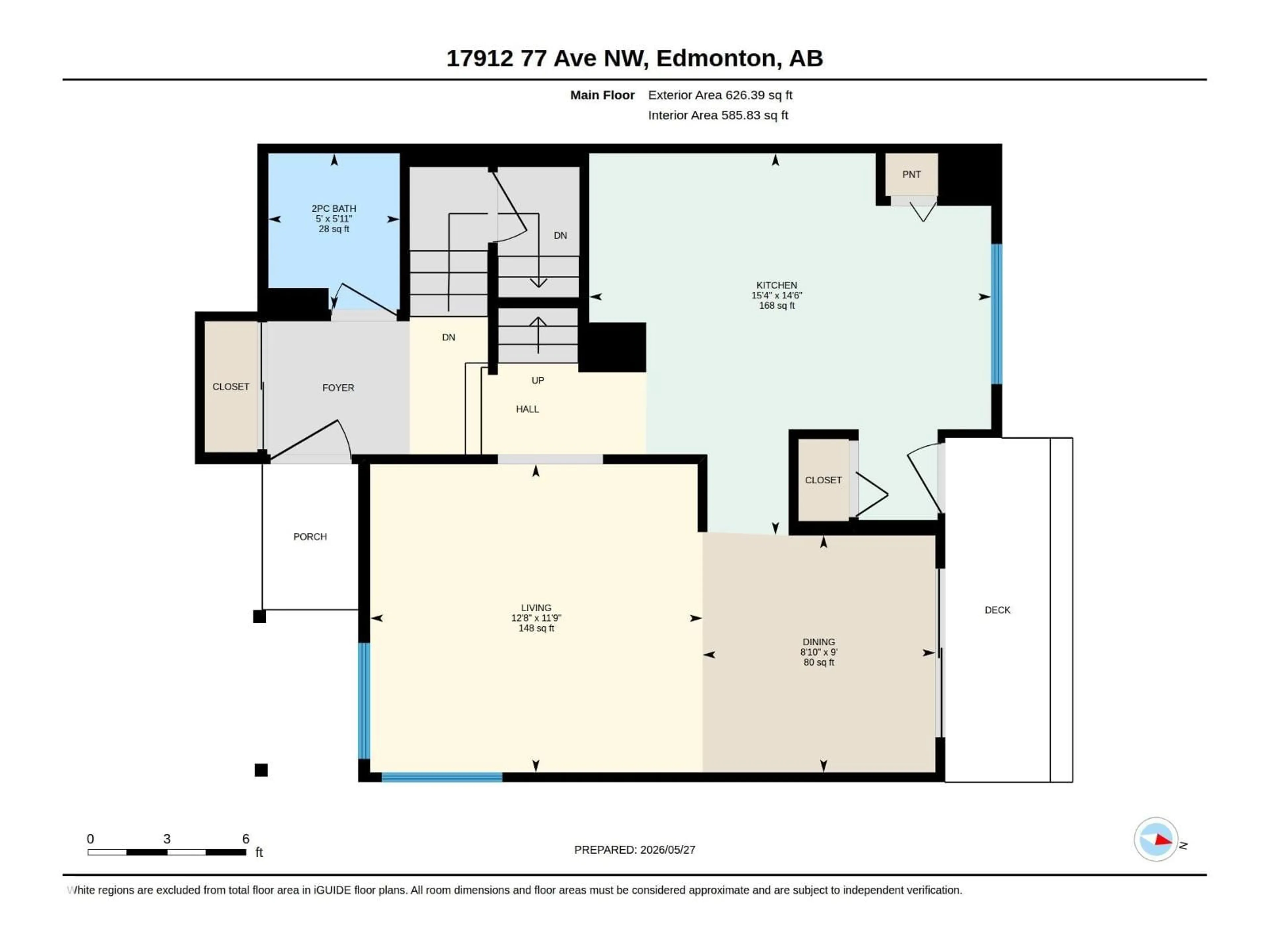 Floor plan for 17912 77 AV, Edmonton Alberta T5T2S2