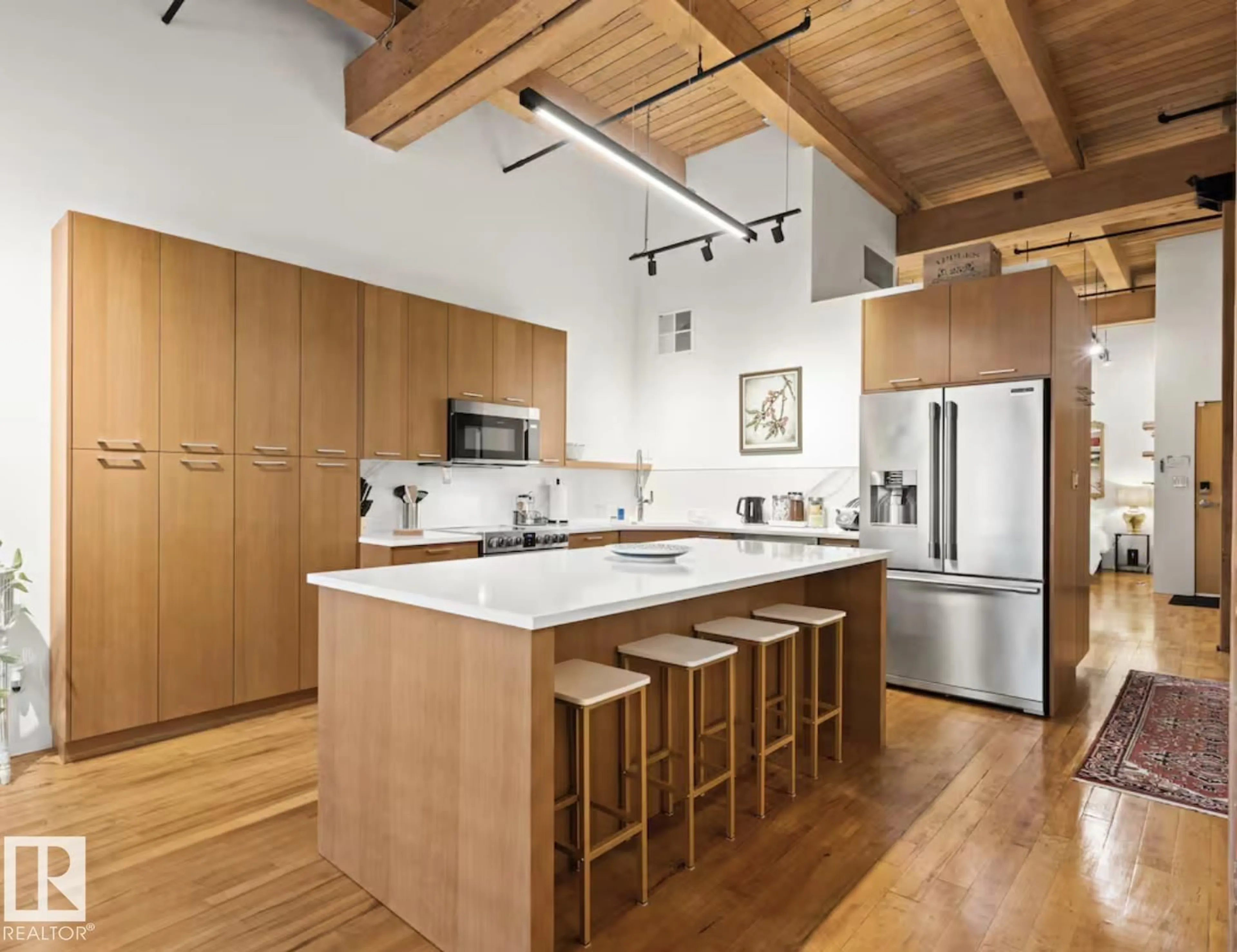 Contemporary kitchen, wood/laminate floor for #114 - 10309 107 ST, Edmonton Alberta T5J1K3
