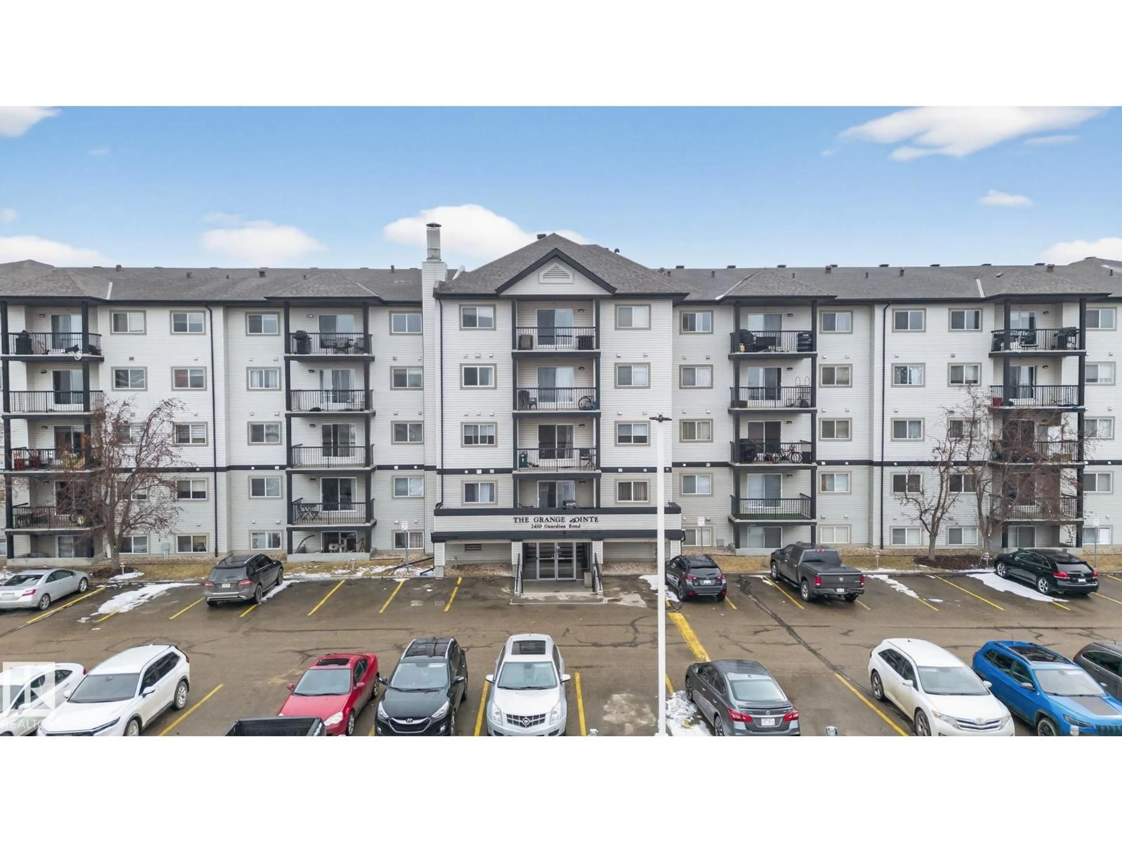 A pic from outside/outdoor area/front of a property/back of a property/a pic from drone, building for 423 2430 GUARDIAN RD NW, Edmonton Alberta T5T6X9