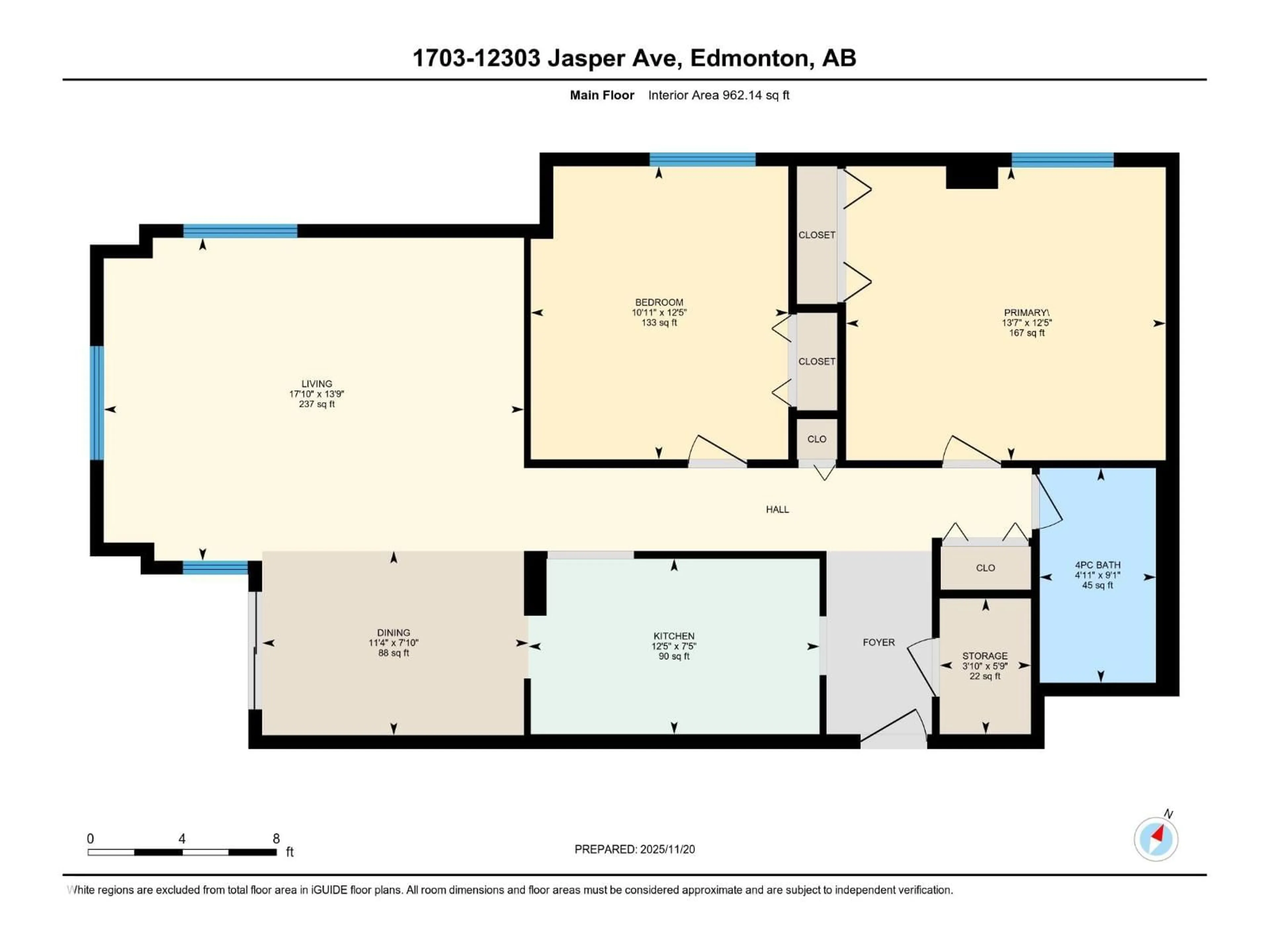 Floor plan for 1703 JASPER AV NW, Edmonton Alberta T5N3K7