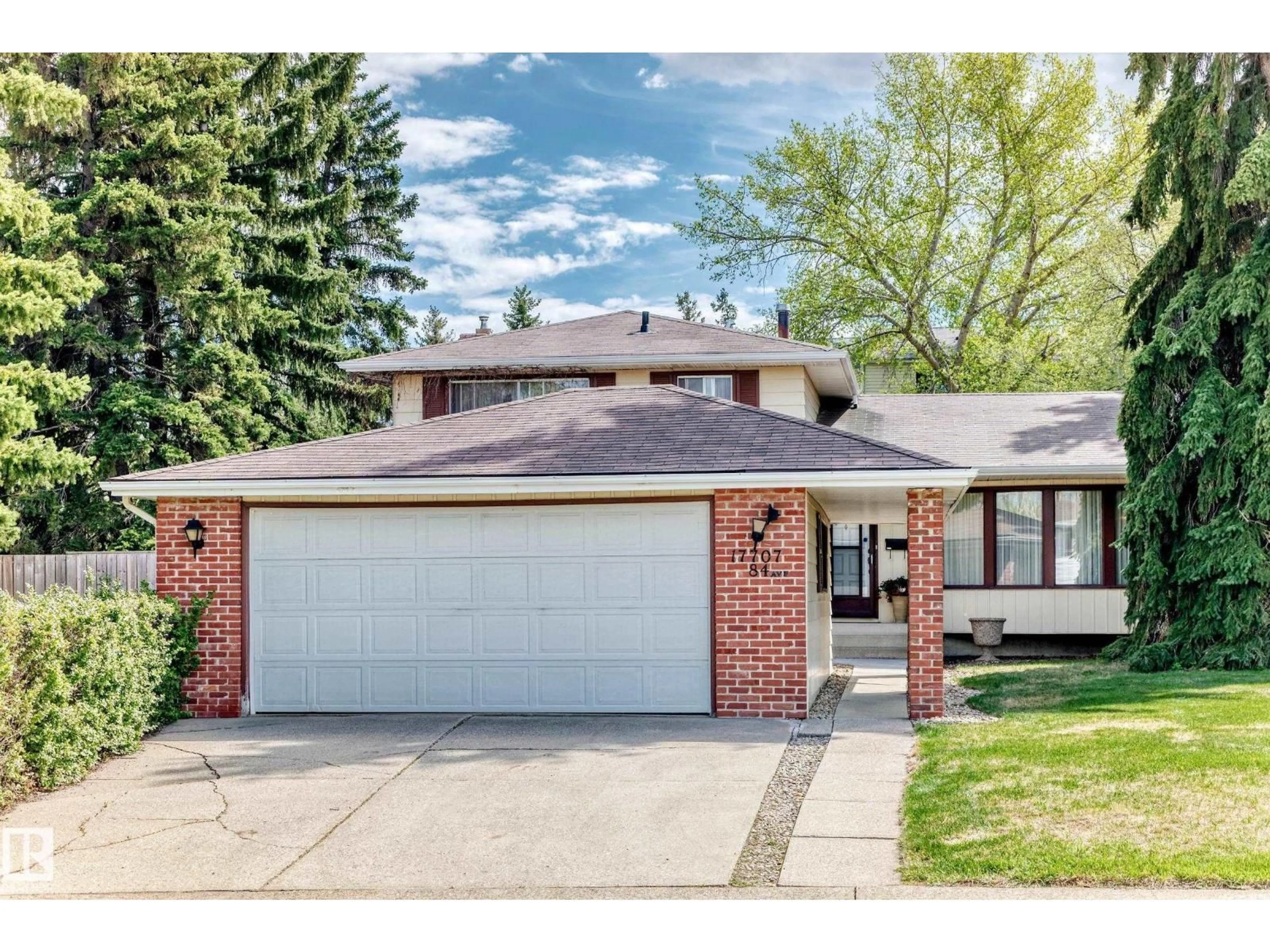 Home with brick exterior material, street for 17707 84 AV, Edmonton Alberta T5T0N5