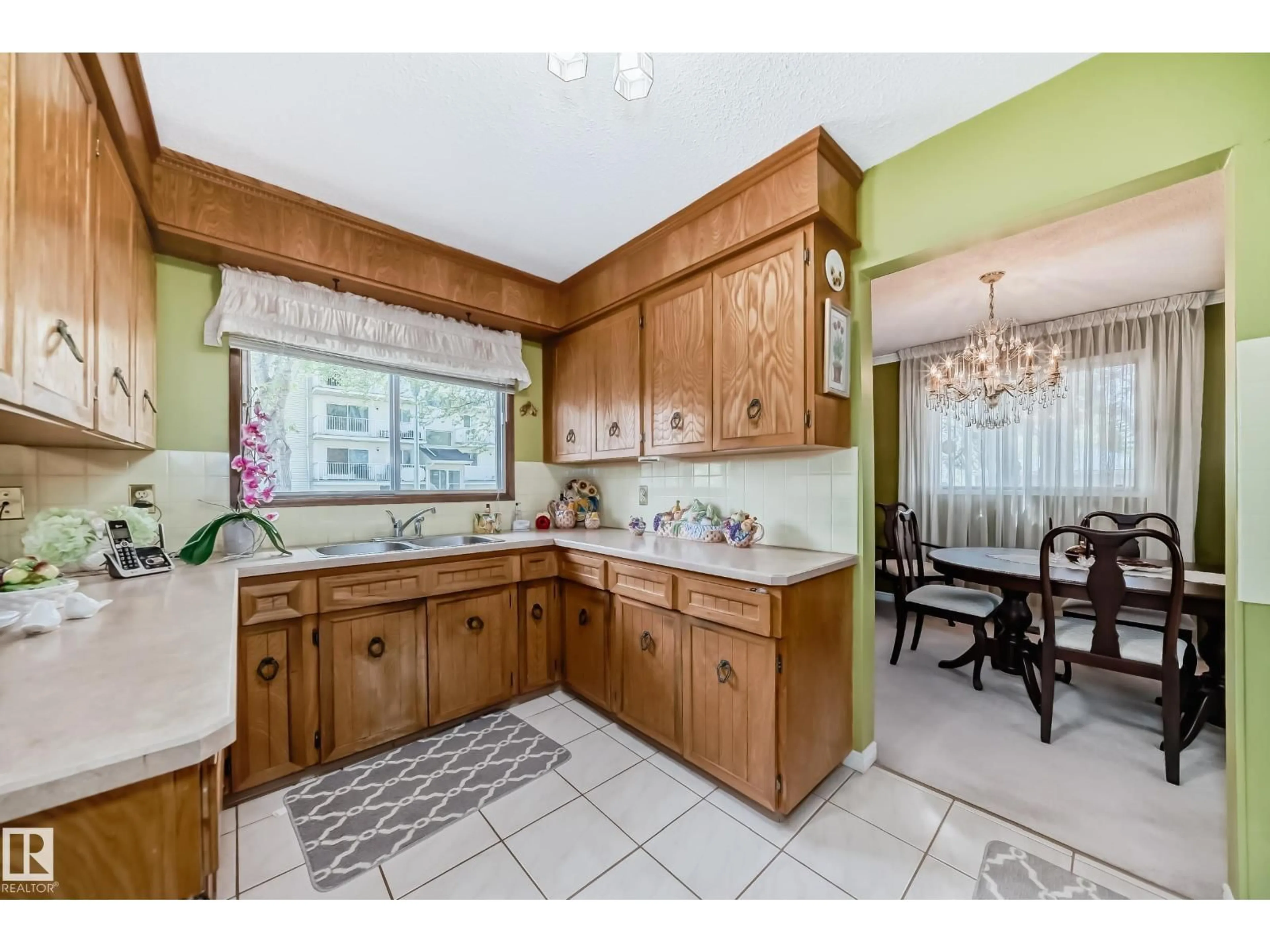 Open concept kitchen, ceramic/tile floor for 17707 84 AV, Edmonton Alberta T5T0N5