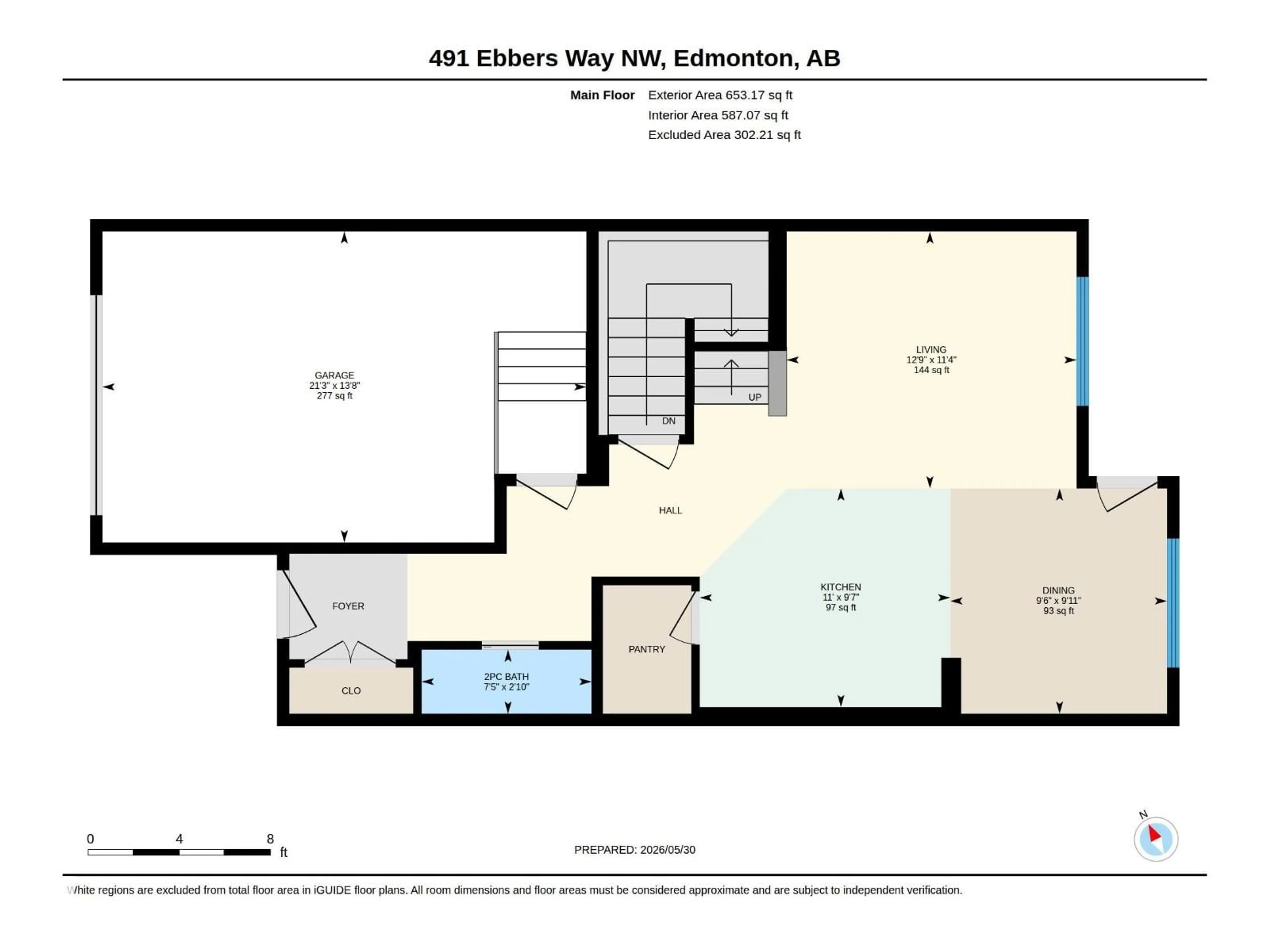 Floor plan for 491 EBBERS WY, Edmonton Alberta T5Y3T7