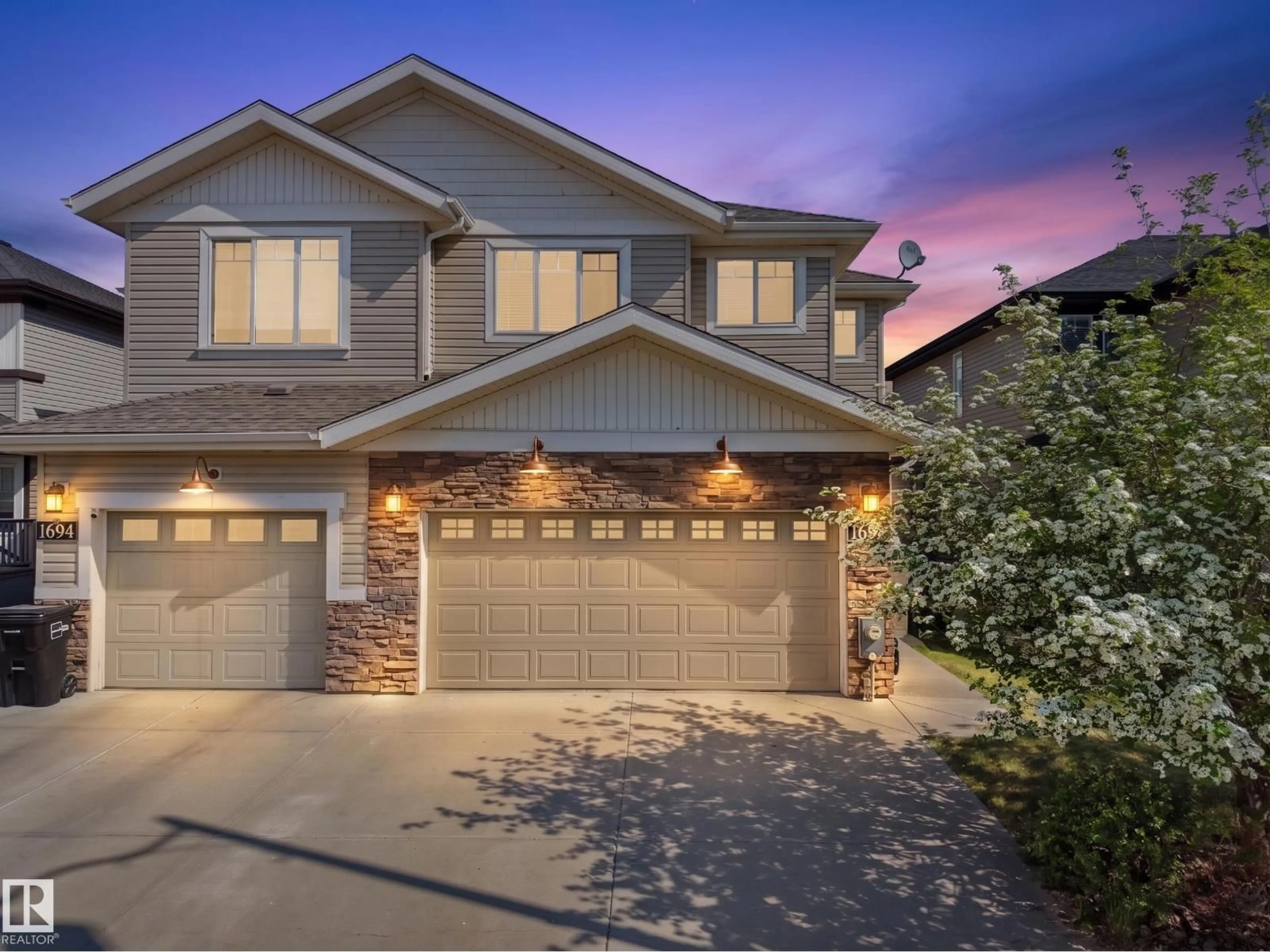 Home with brick exterior material, street for 1692 CUNNINGHAM WY, Edmonton Alberta T6W0W5