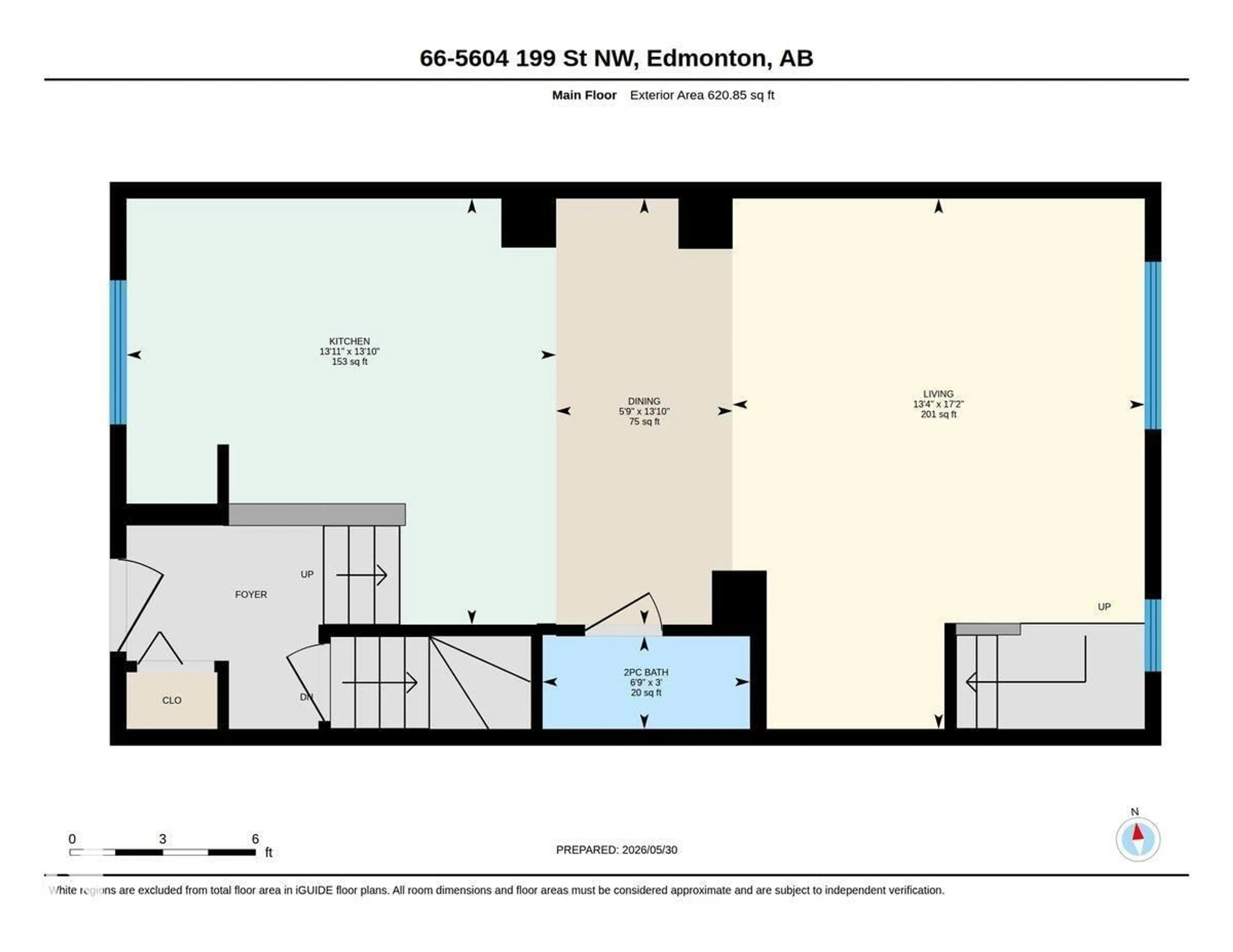 Floor plan for #66 - 5604 199 ST, Edmonton Alberta T6M2Z9