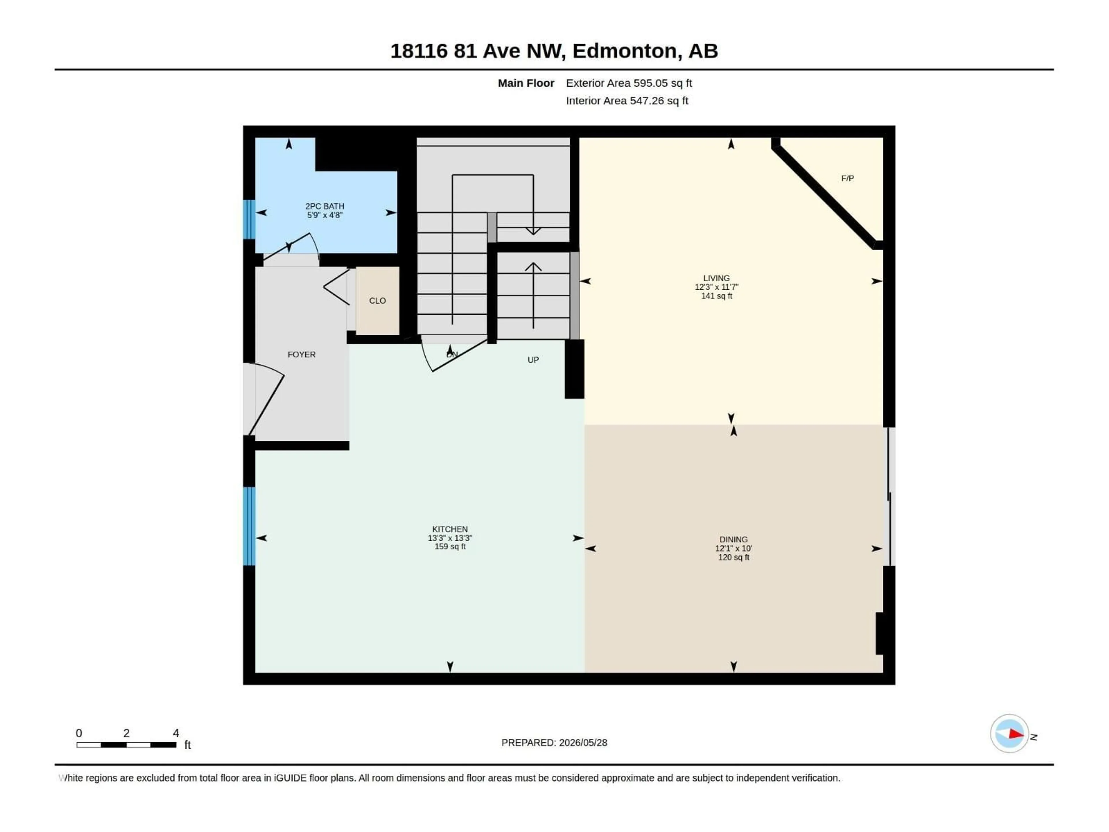 Floor plan for 18116 81 AV, Edmonton Alberta T5T1S4