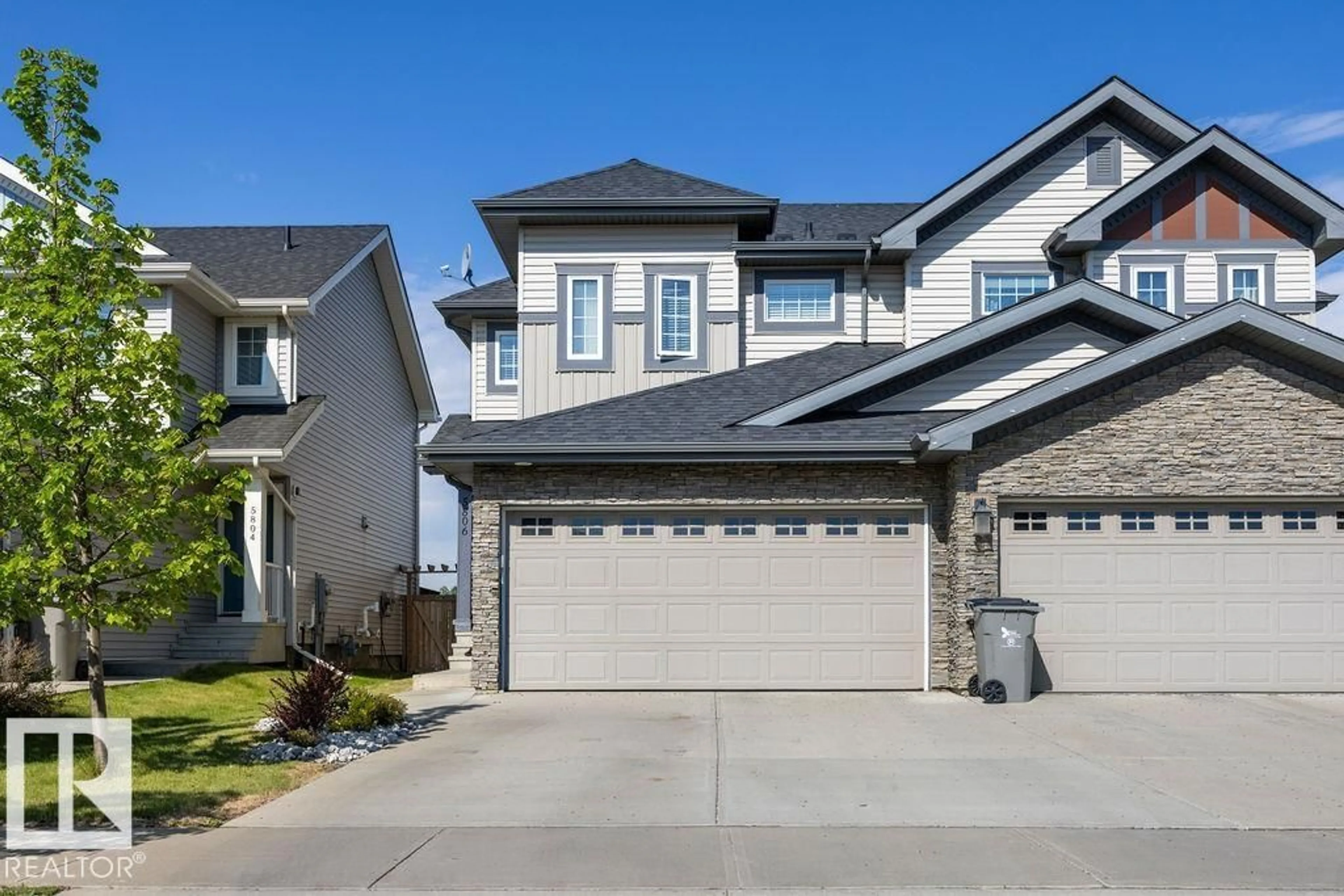 Home with vinyl exterior material, street for 5806 66 ST, Beaumont Alberta T4X2A4
