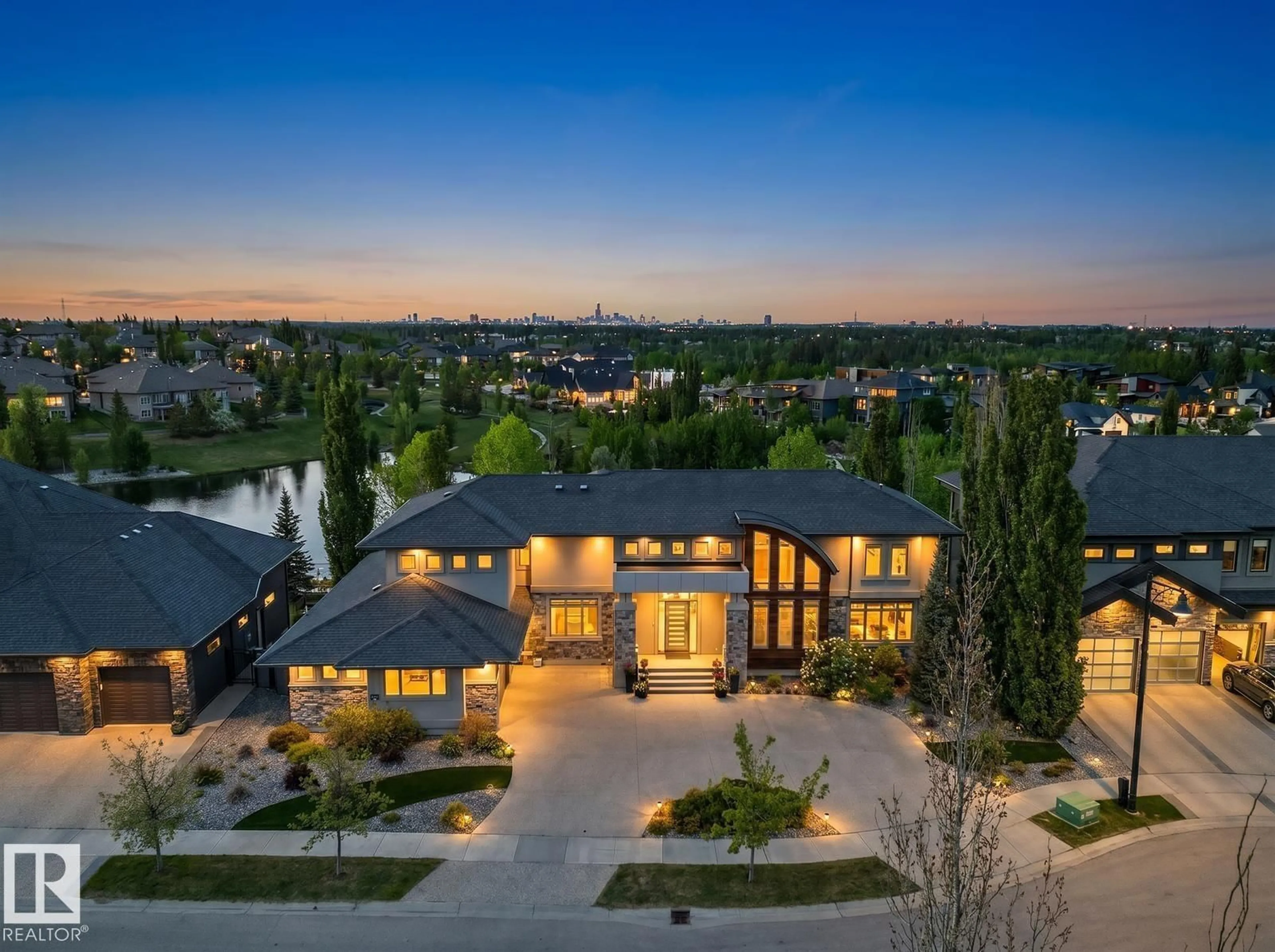 A pic from outside/outdoor area/front of a property/back of a property/a pic from drone, unknown for 617 MAGRATH VW, Edmonton Alberta T6R0H2