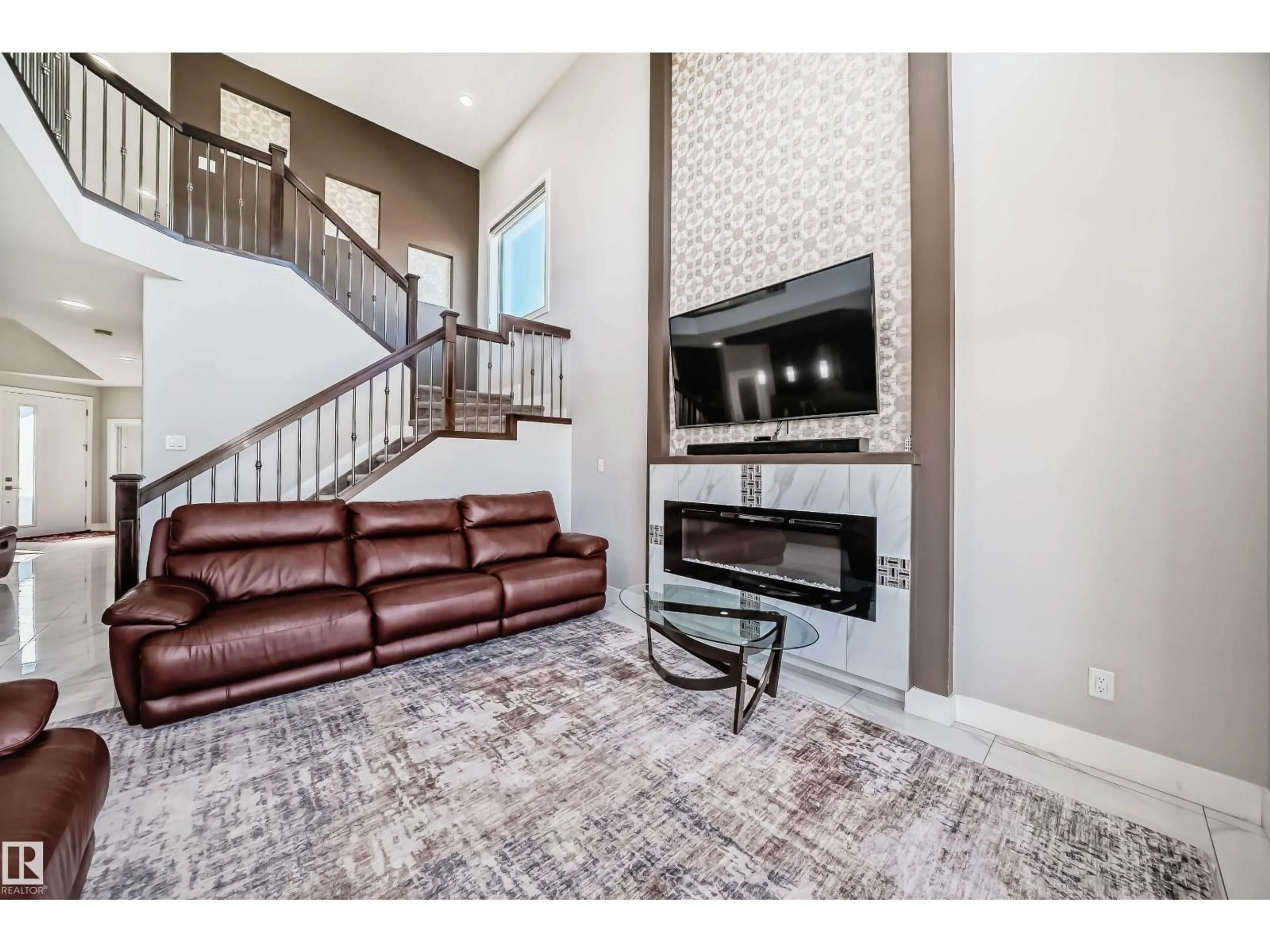Living room with furniture, unknown for 2464 15 AV, Edmonton Alberta T6T2L3