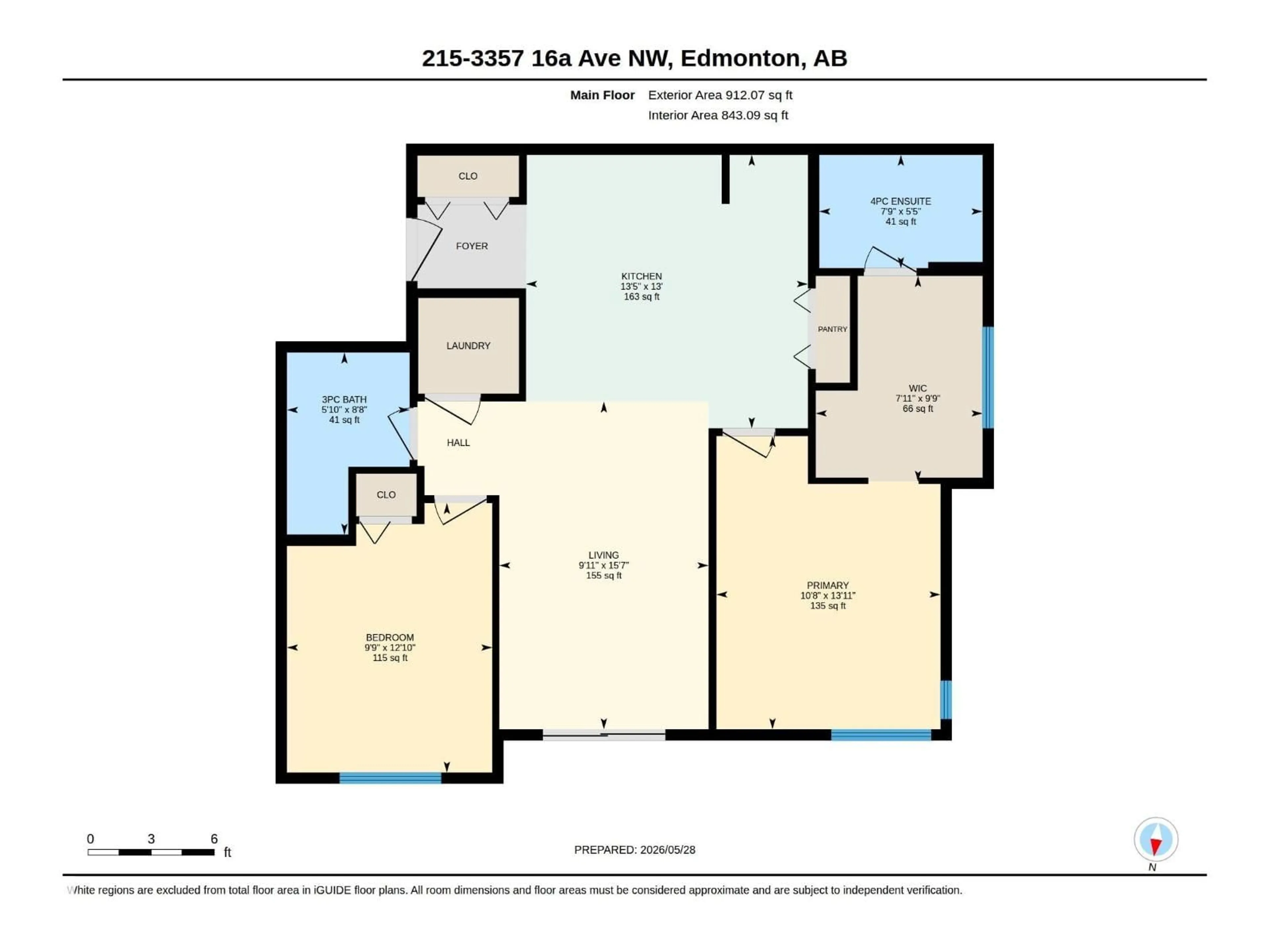 Floor plan for #215 - 3357 16A AV, Edmonton Alberta T6T0V4