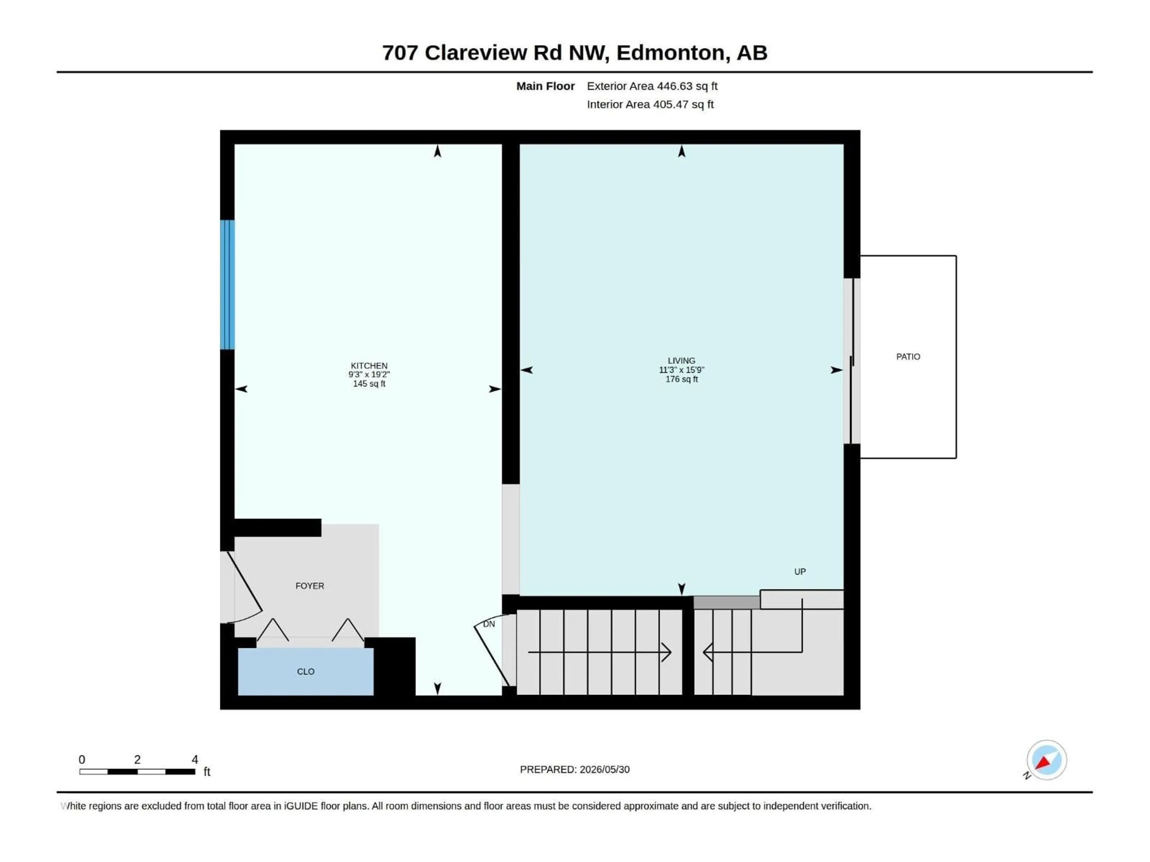 Floor plan for 707 CLAREVIEW RD, Edmonton Alberta T5A3S5