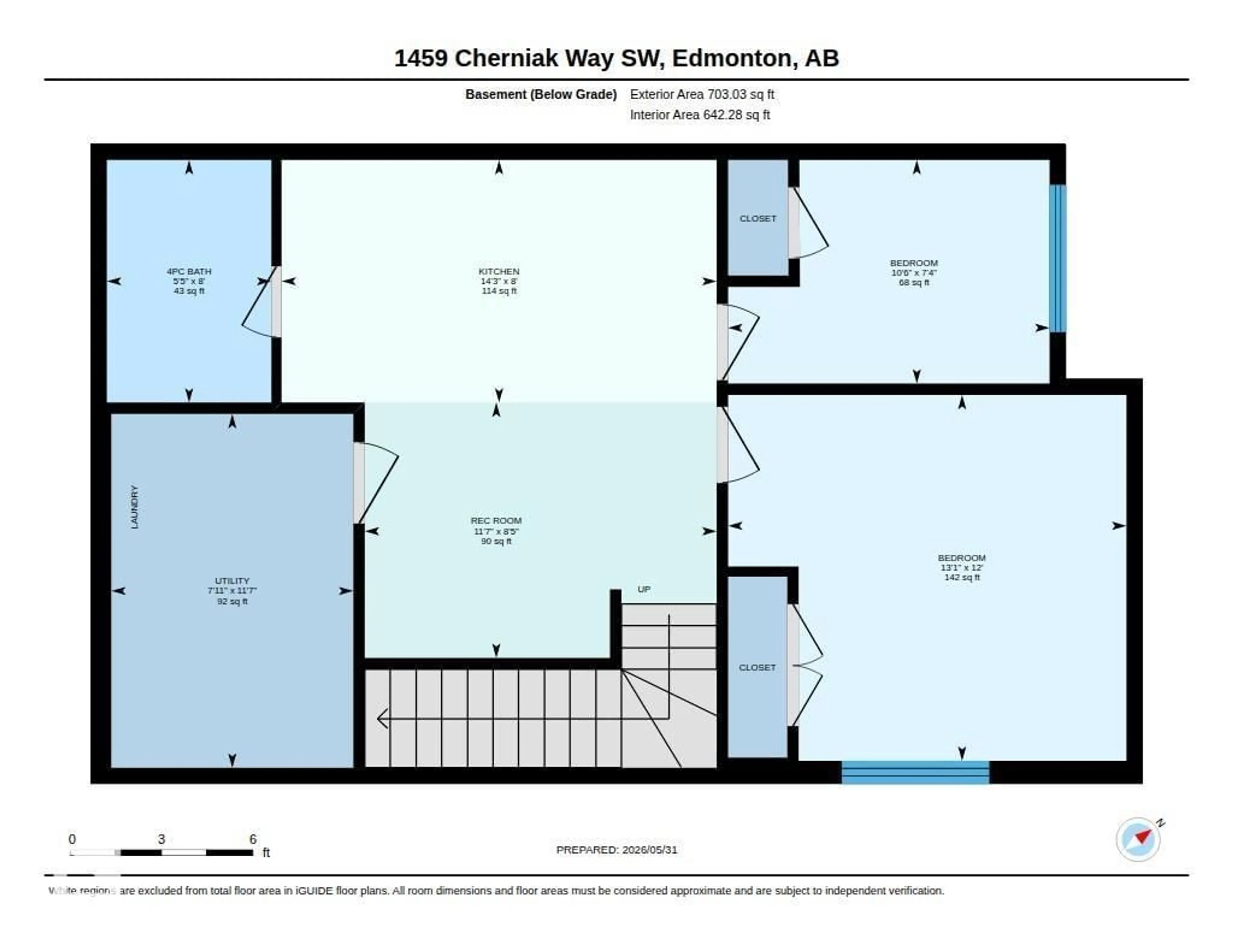Floor plan for 1459 CHERNIAK WY, Edmonton Alberta T6W5B1