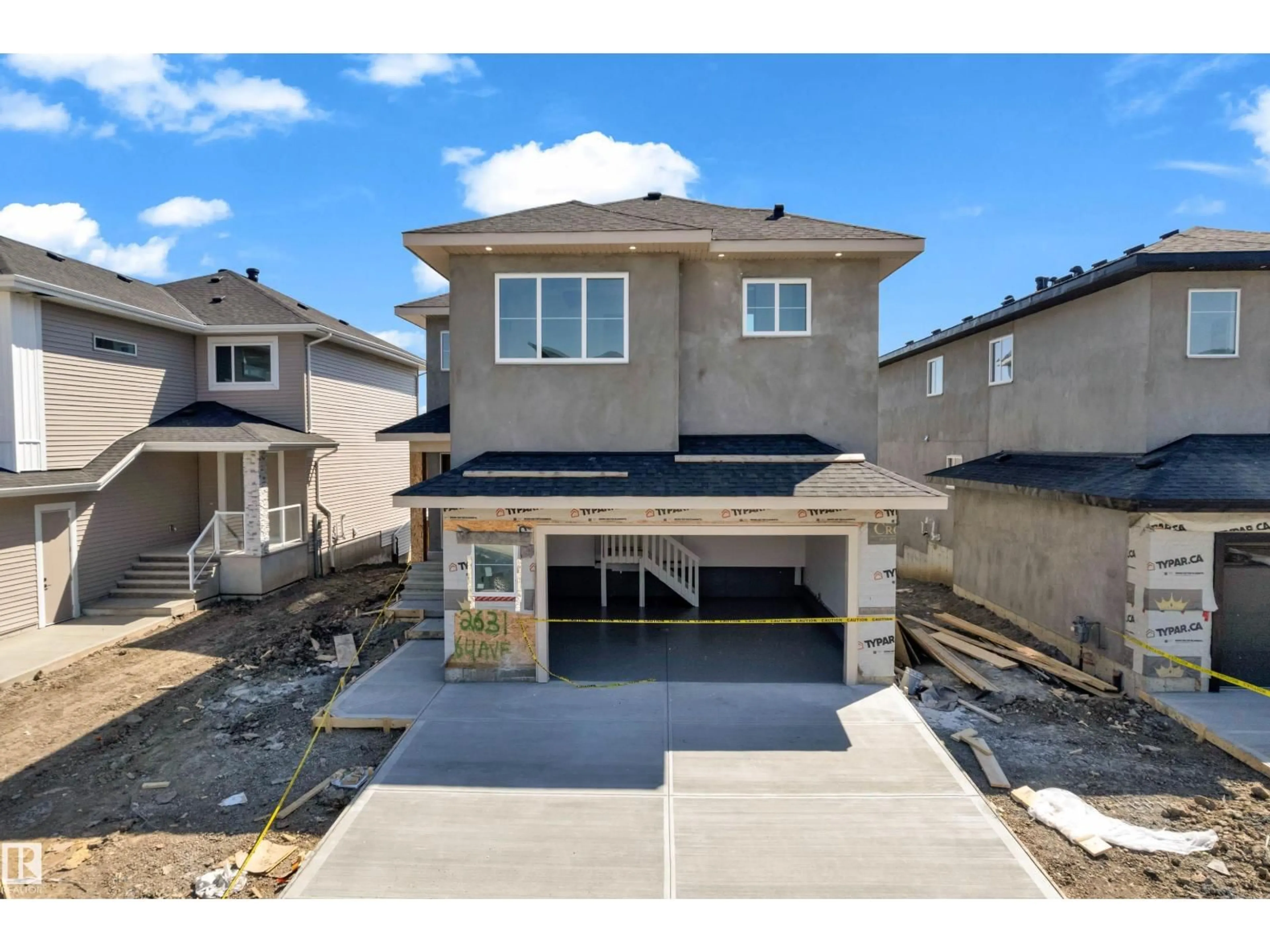 Home with vinyl exterior material, street for NE - 2631 64 AVE, Rural Leduc County Alberta T4X0H6