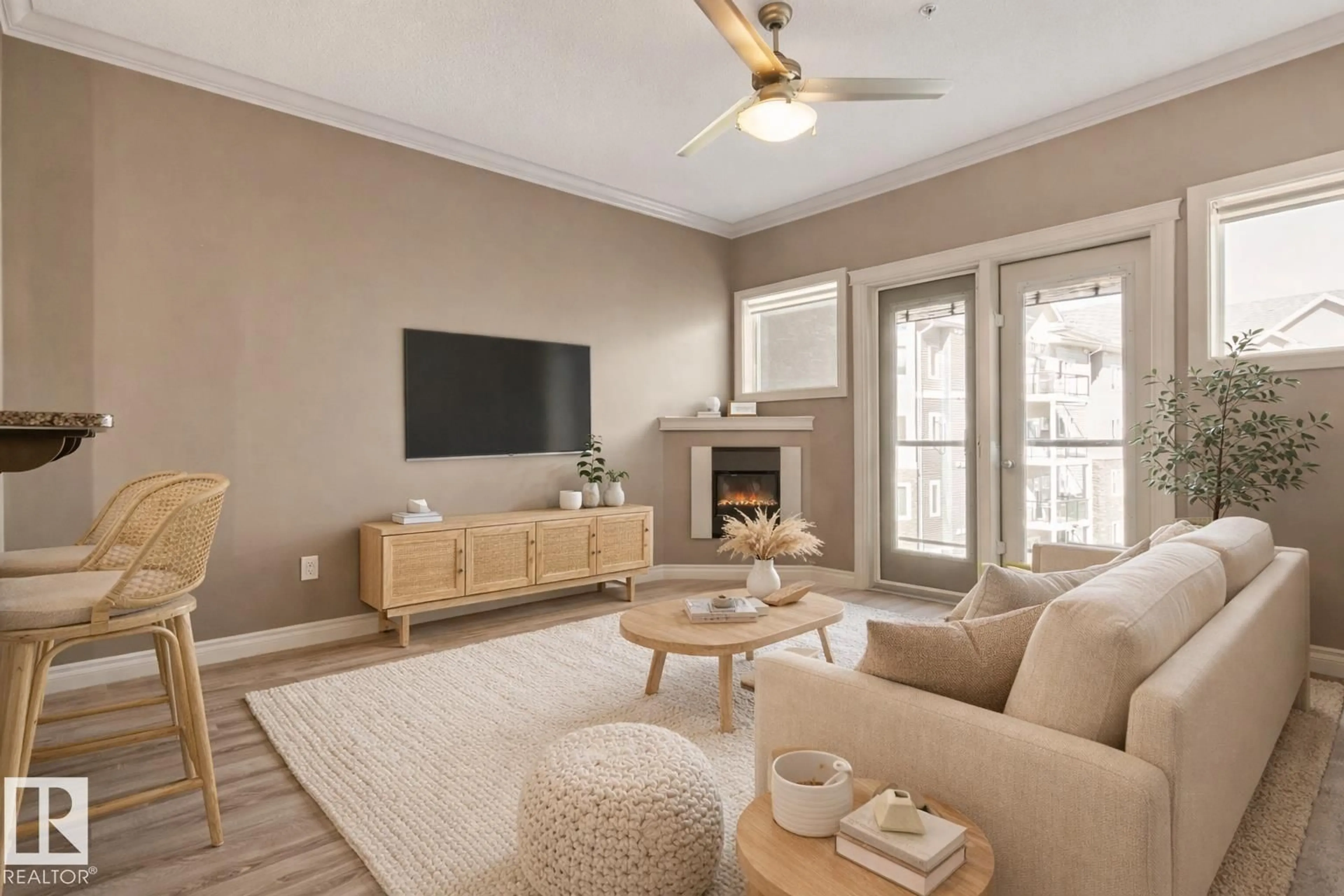 Living room with furniture, unknown for #334 - 10121 80 AV, Edmonton Alberta T6E0B9
