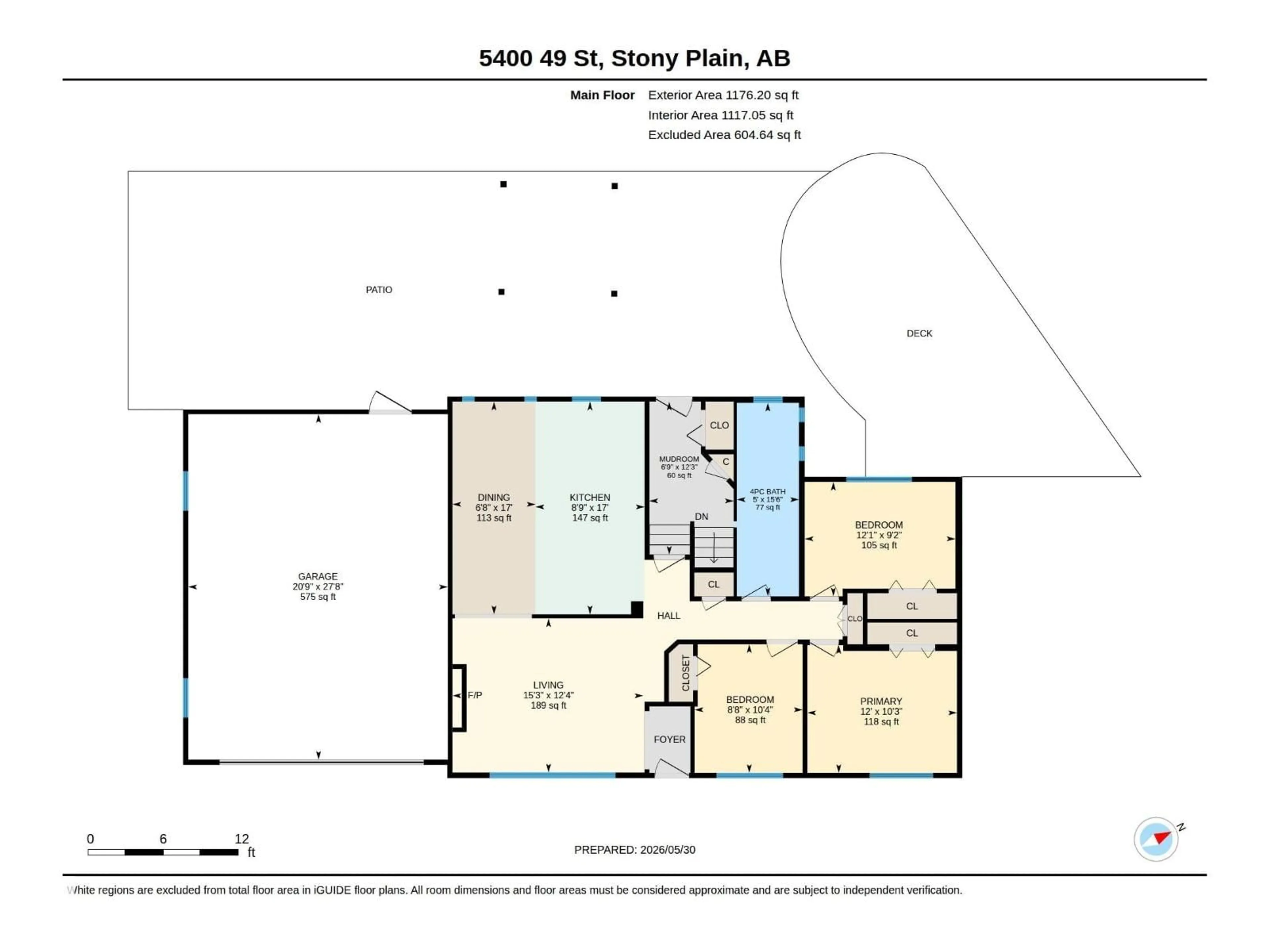 Floor plan for 5400 49 ST, Stony Plain Alberta T7Z1B6