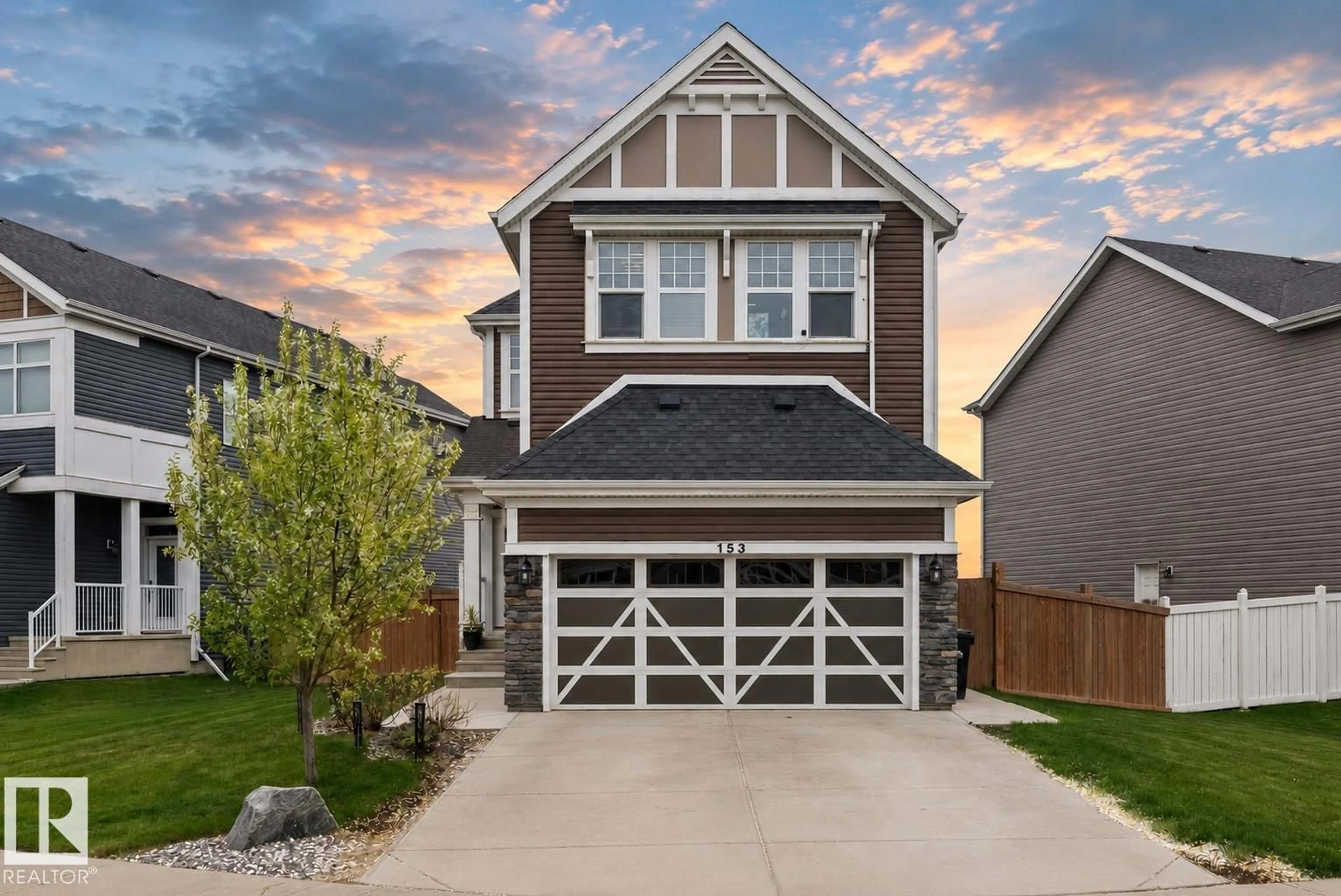 Home with vinyl exterior material, street for 153 STURTZ BN, Leduc Alberta T9E1E3