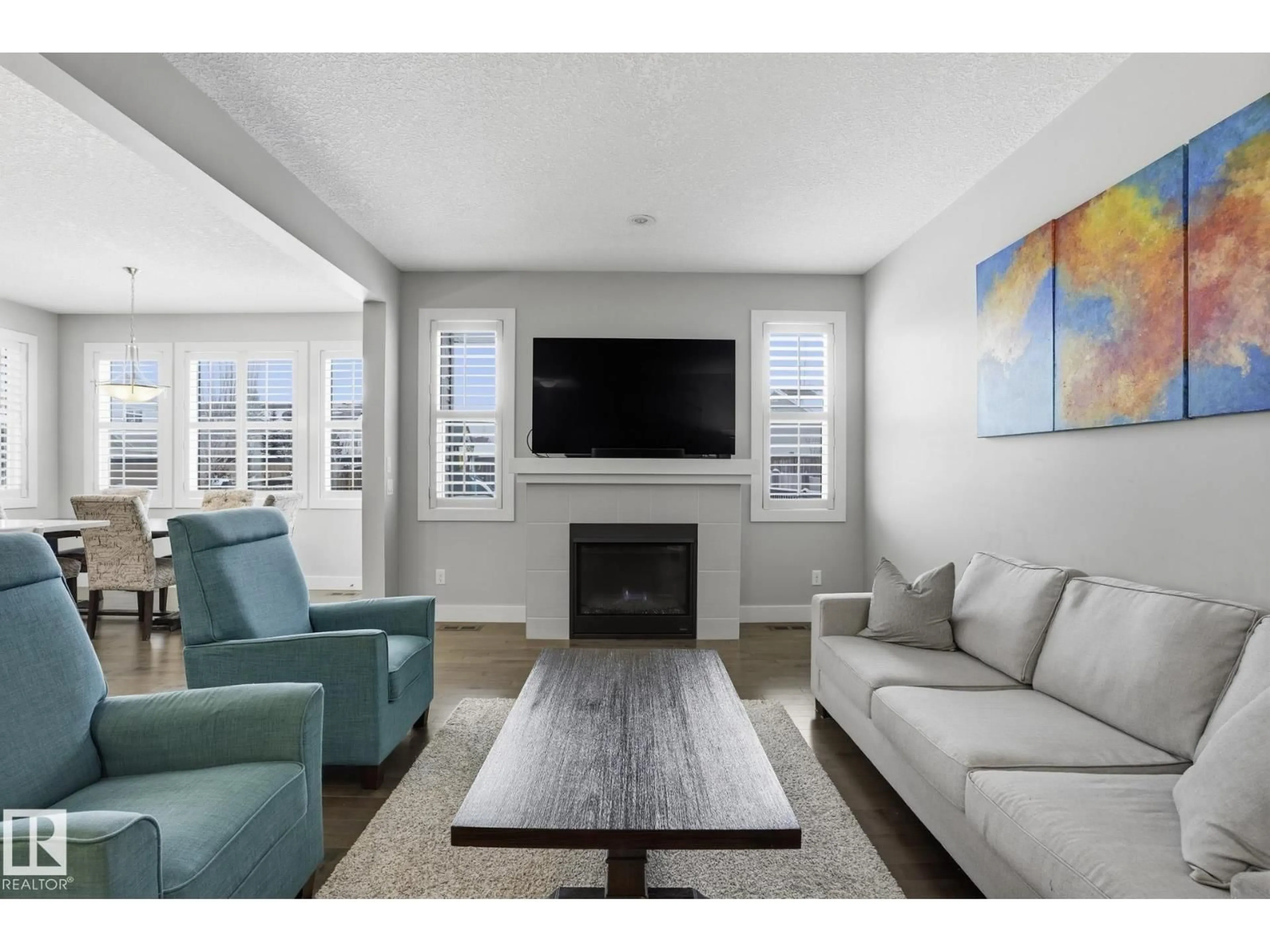 Living room with furniture, unknown for SW - 1915 77 ST, Edmonton Alberta T6X1V9