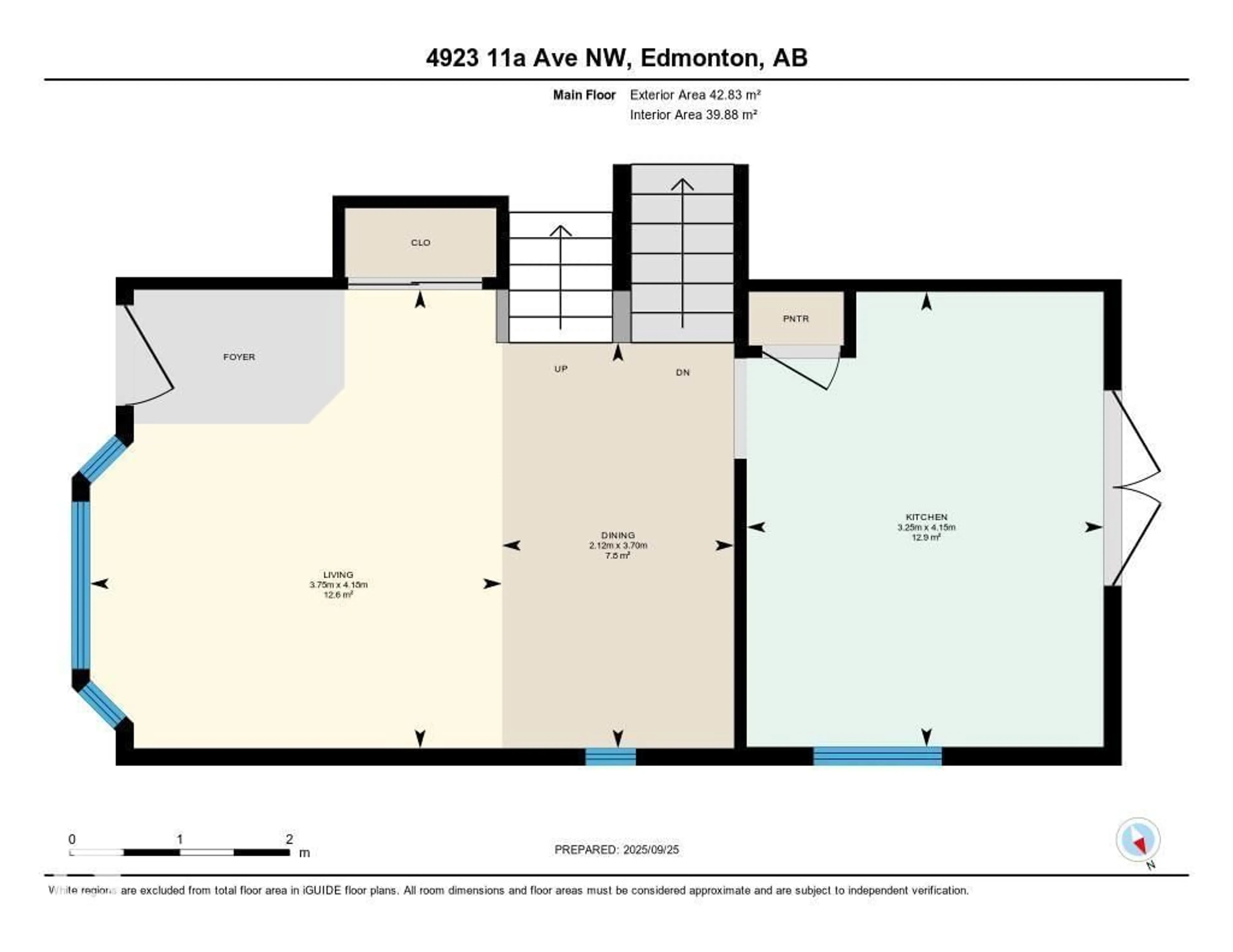 Floor plan for NW - 4923 11A AV, Edmonton Alberta T6L6C6