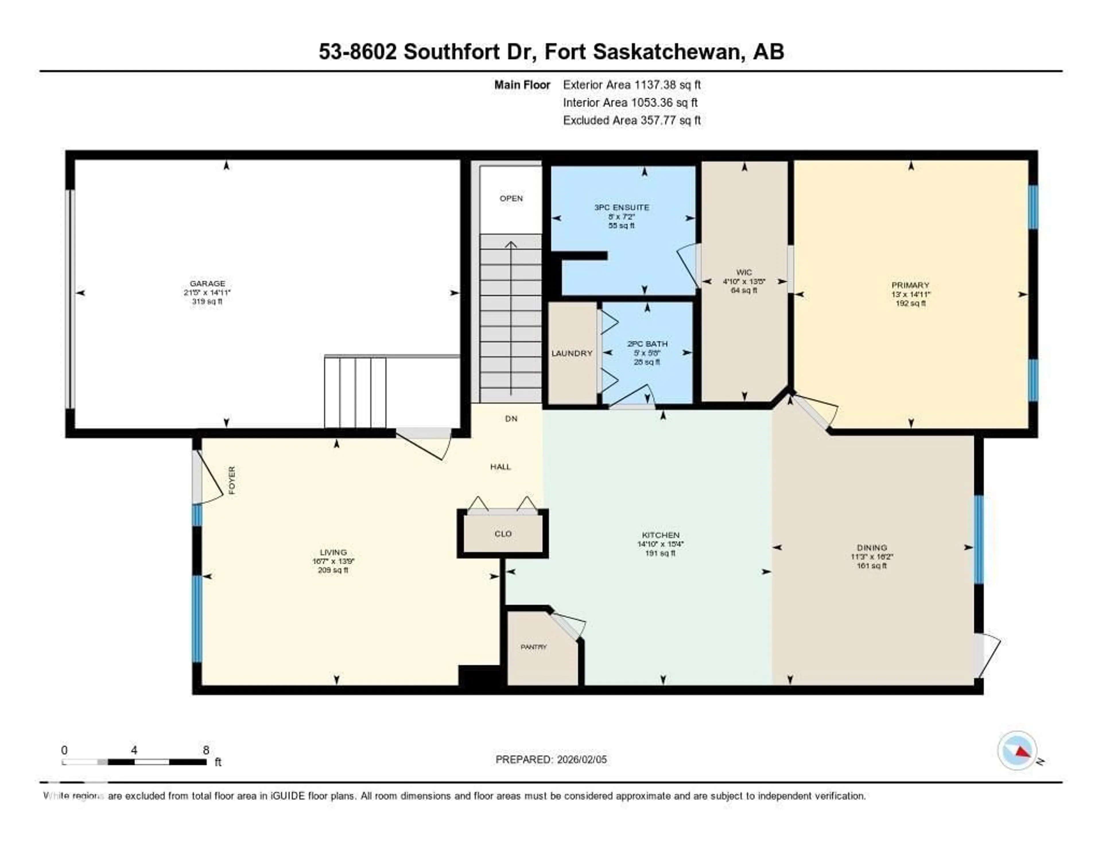 Floor plan for 8602 - 53 SOUTHFORT DR, Fort Saskatchewan Alberta T8L4R7