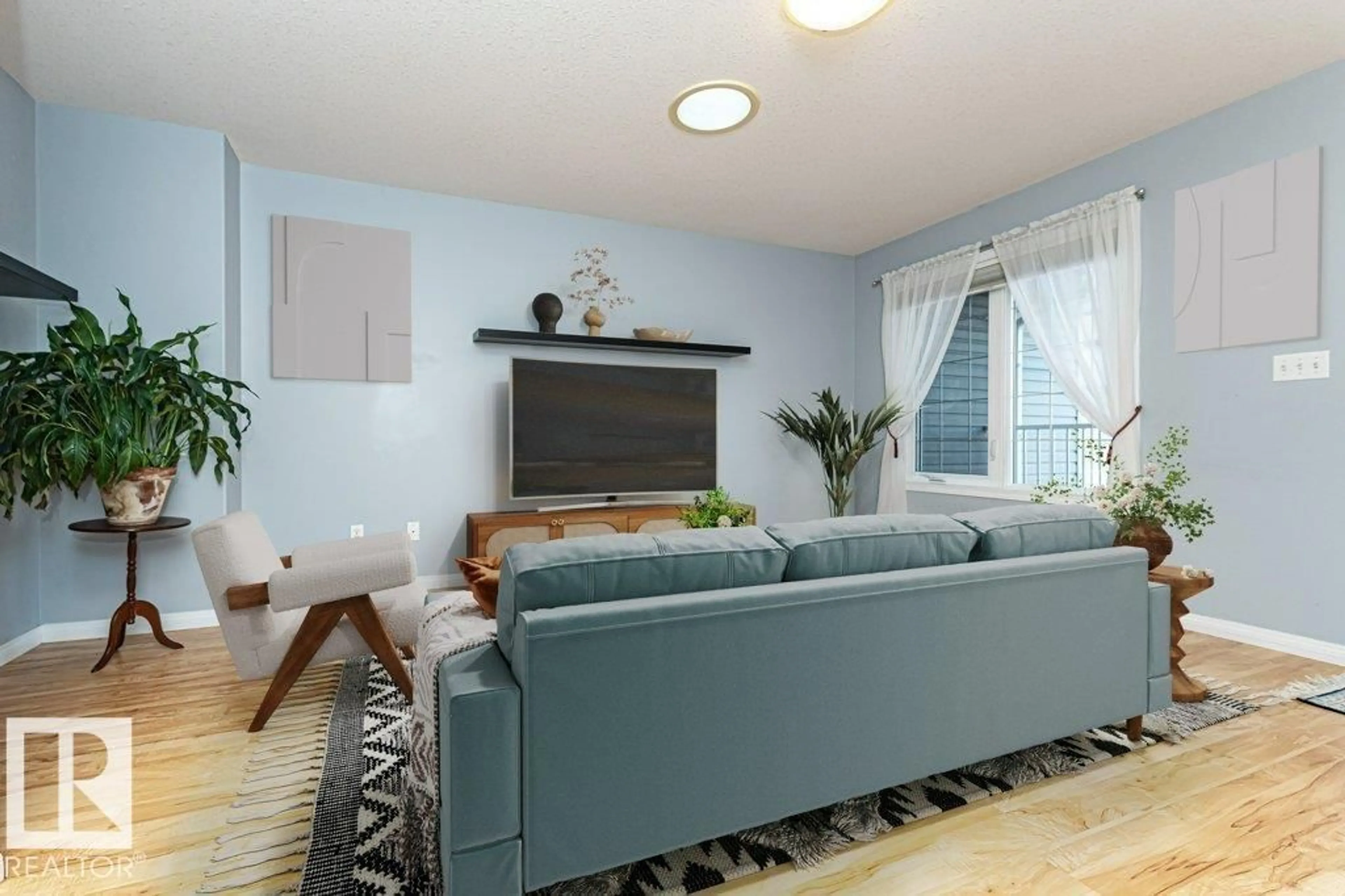Living room with furniture, unknown for 8602 - 53 SOUTHFORT DR, Fort Saskatchewan Alberta T8L4R7