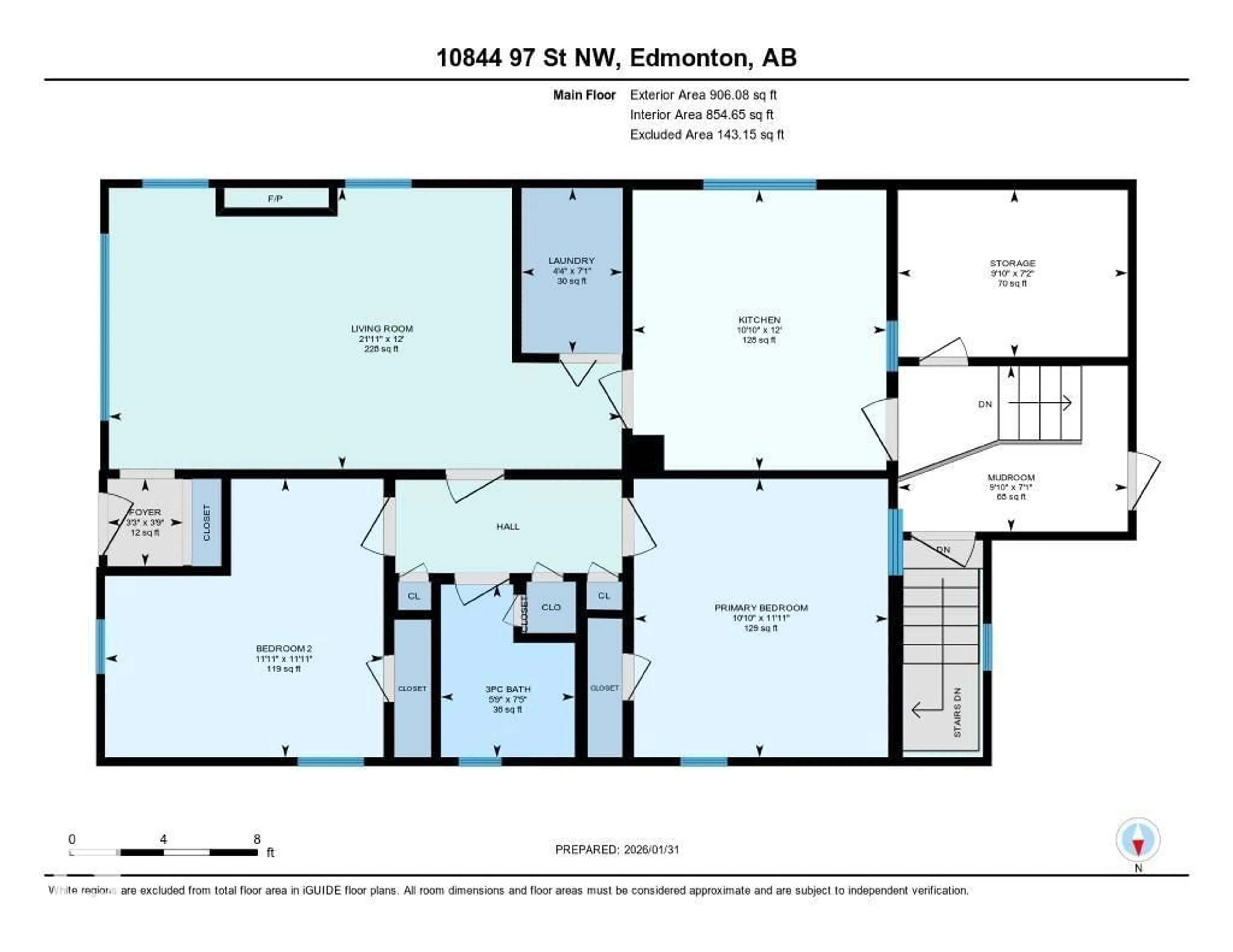 Floor plan for 10844 97 ST, Edmonton Alberta T5H1H5