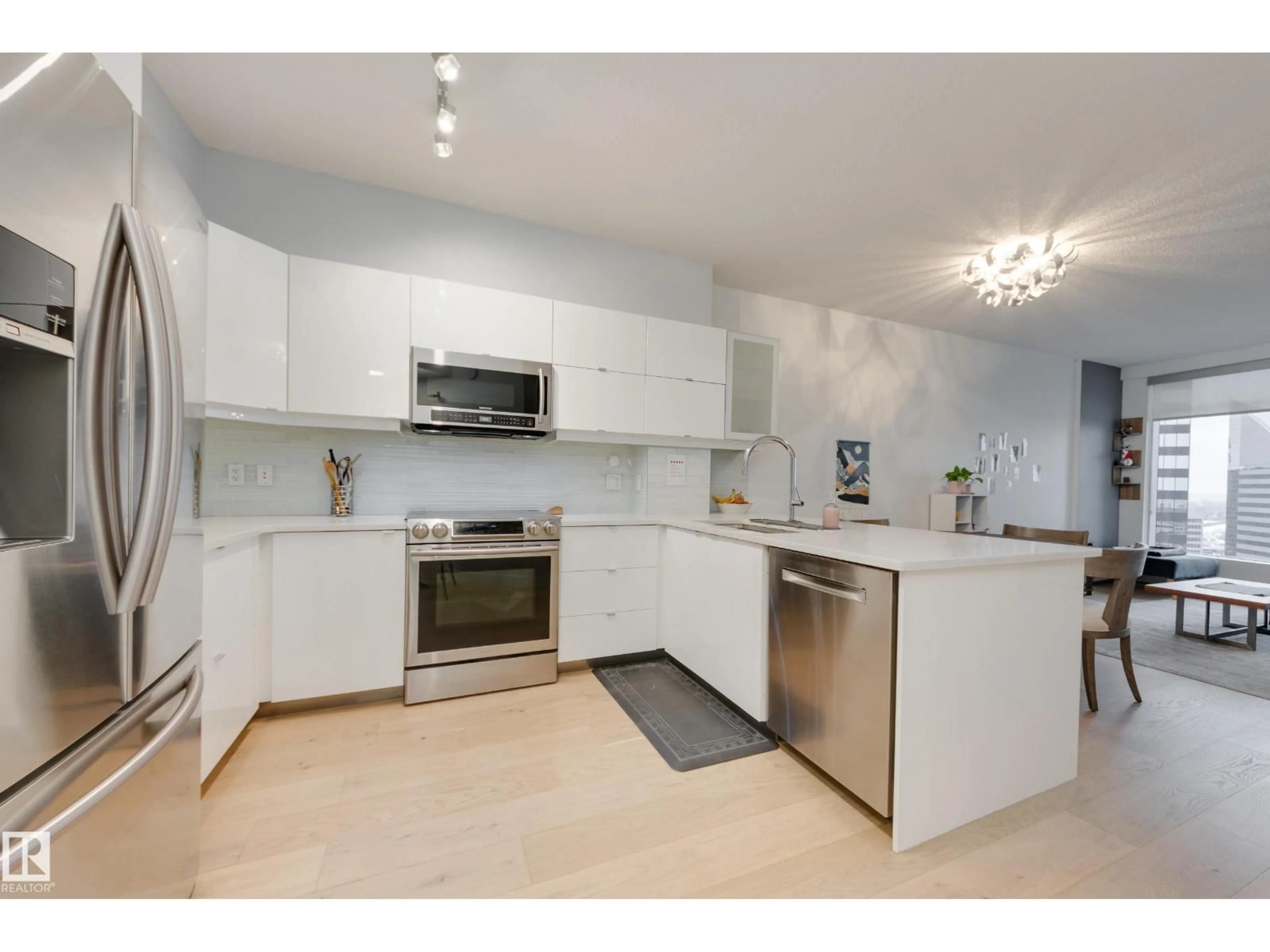 Open concept kitchen, ceramic/tile floor for 10152 - 2004 104 ST, Edmonton Alberta T5J0B6