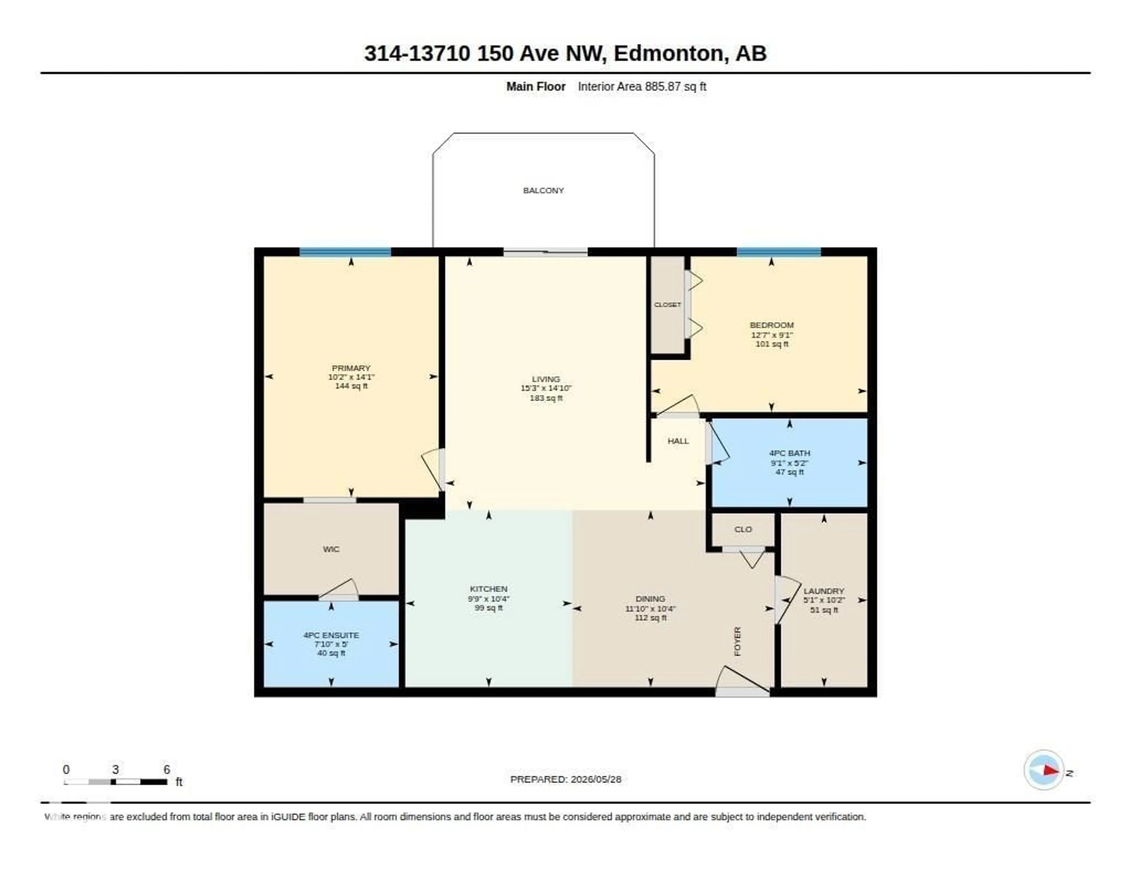 Floor plan for #314 - 13710 150 AV, Edmonton Alberta T6V0B2