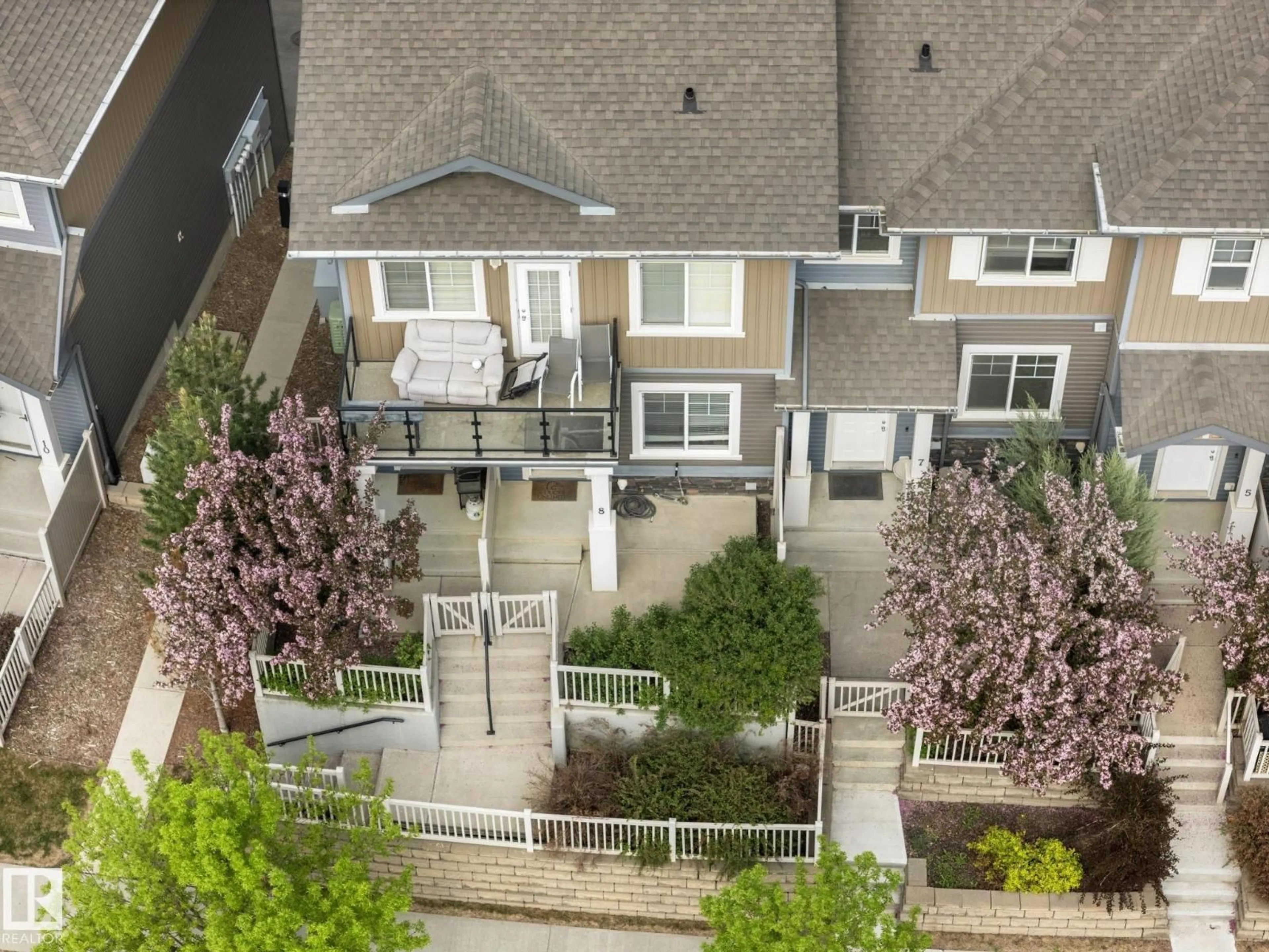 A pic from outside/outdoor area/front of a property/back of a property/a pic from drone, city buildings view from balcony for #8 - 1030 CHAPPELLE BV, Edmonton Alberta T6W2K7