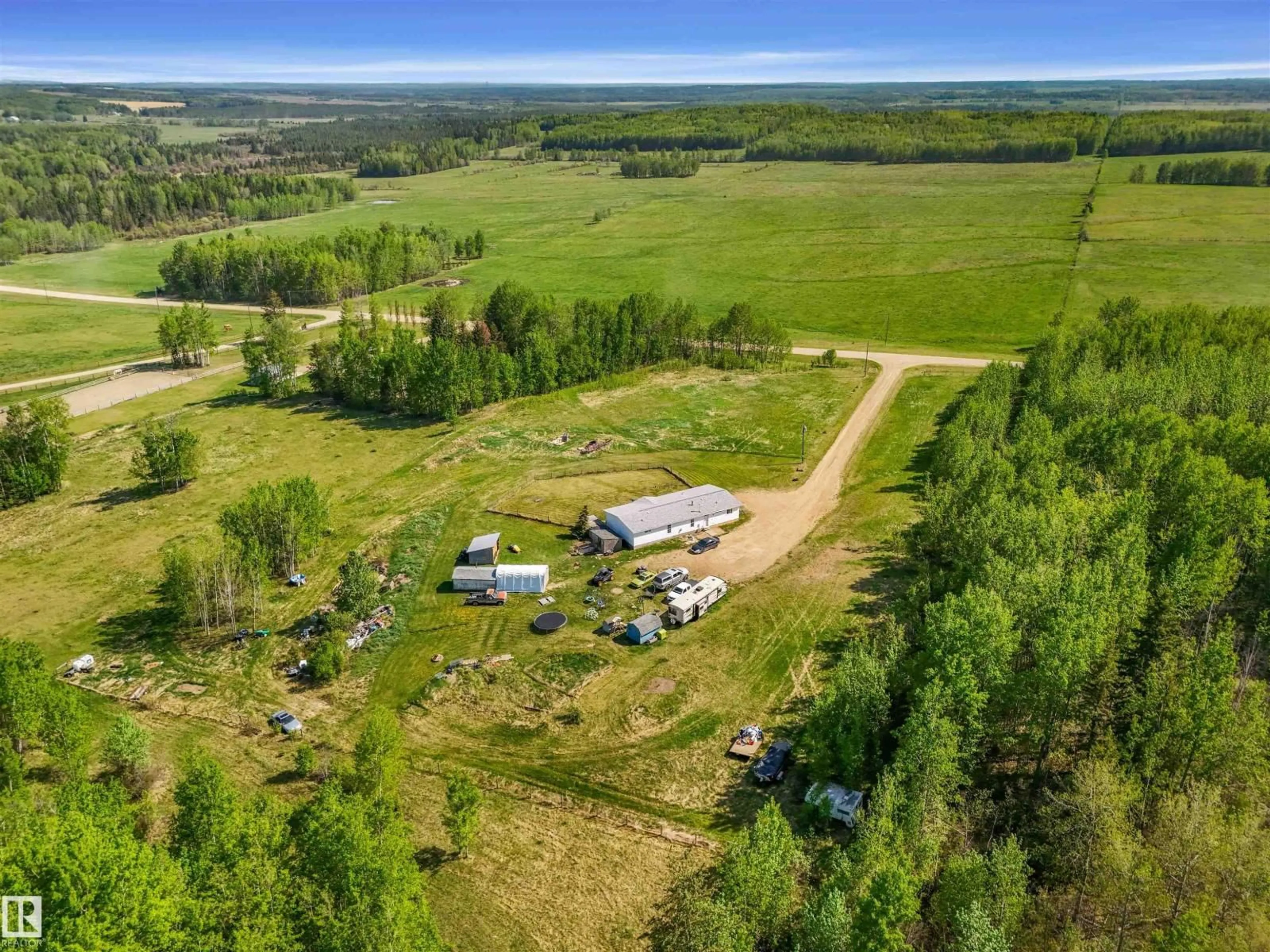 A pic from outside/outdoor area/front of a property/back of a property/a pic from drone, unknown for 8016 TWP ROAD 505, Rural Brazeau County Alberta T7A2A2
