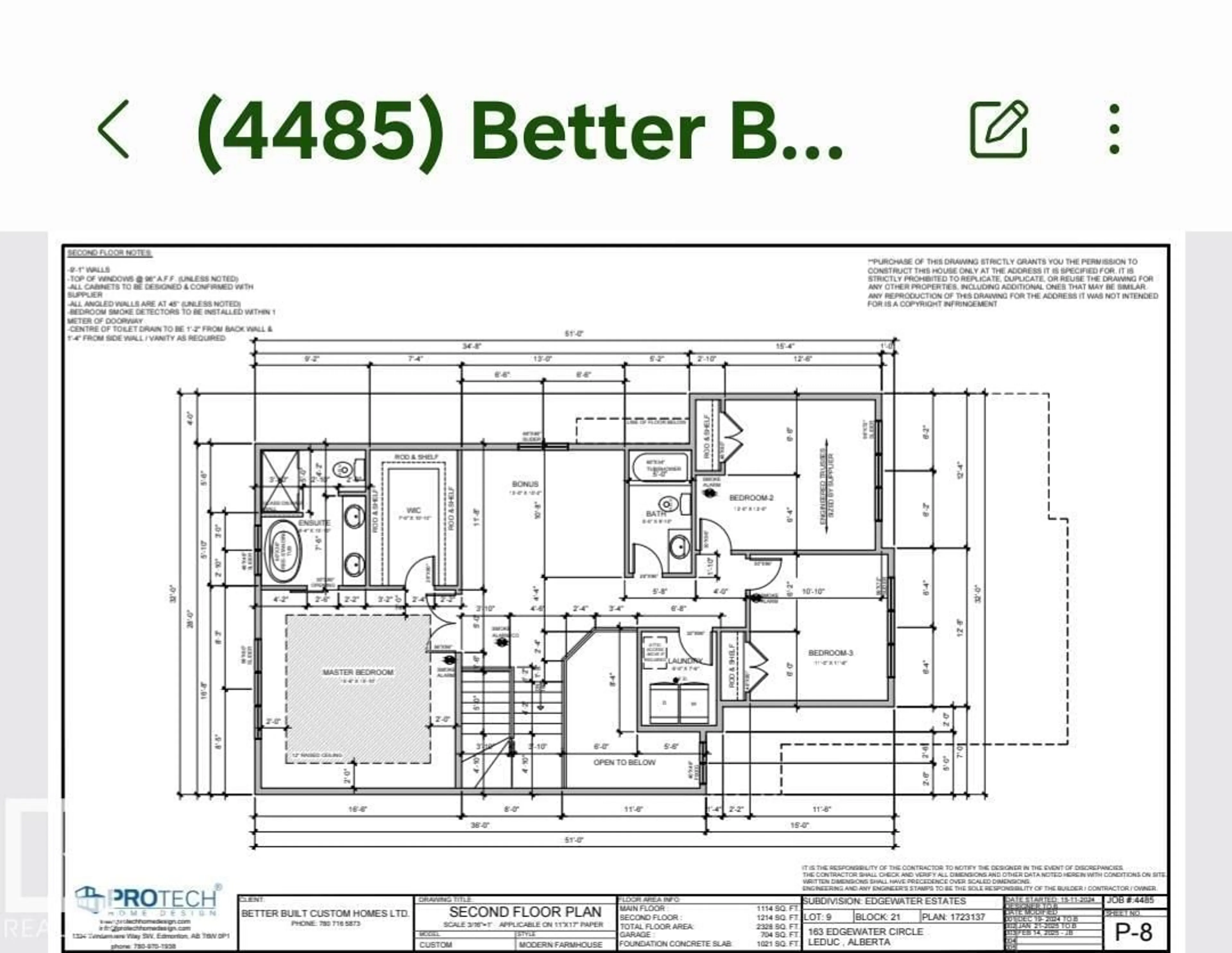 Floor plan for 163 EDGEWATER CI, Leduc Alberta T9E1K5
