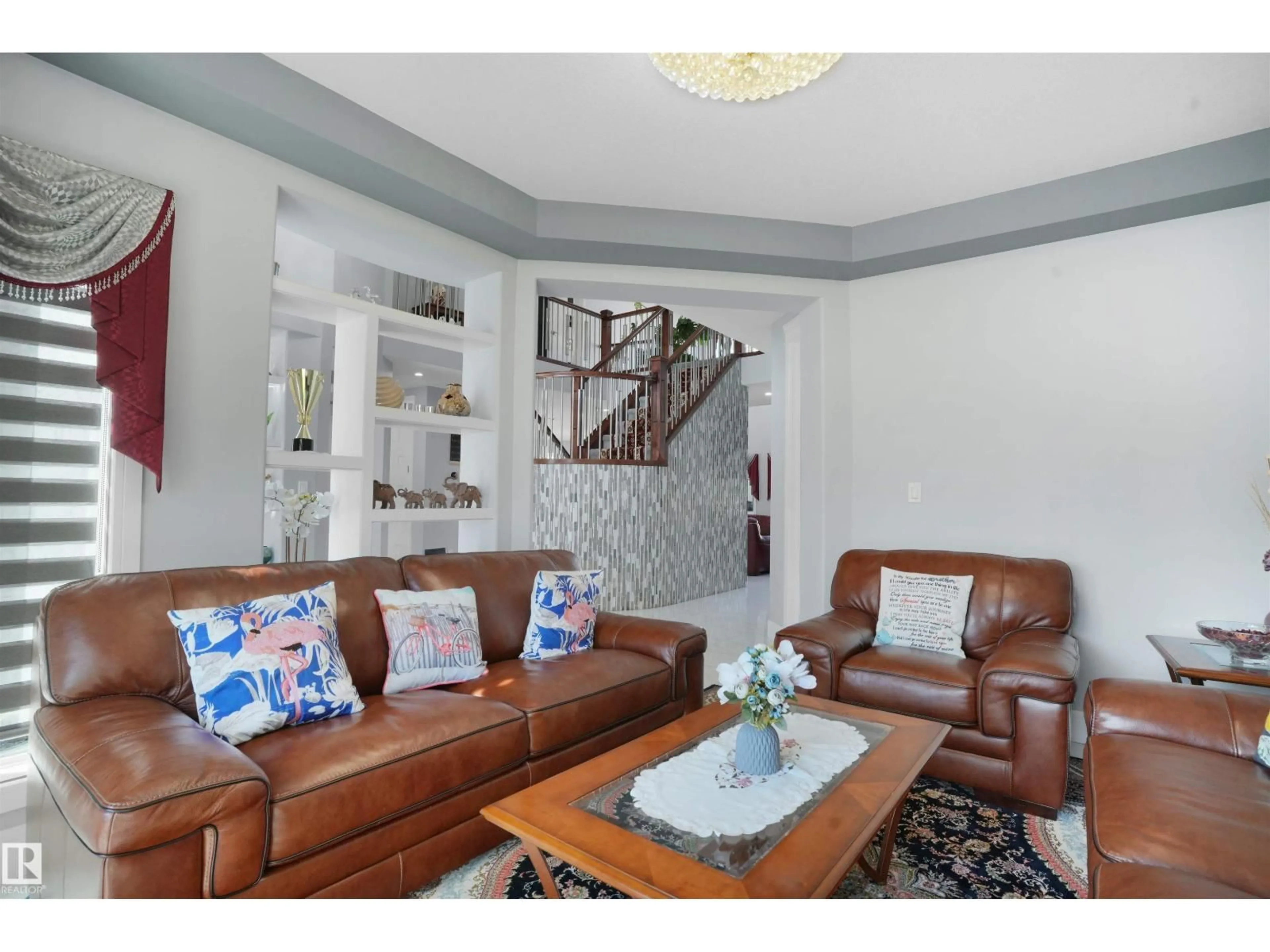 Living room with furniture, unknown for NE - 16608 9 ST, Edmonton Alberta T5Y0P6