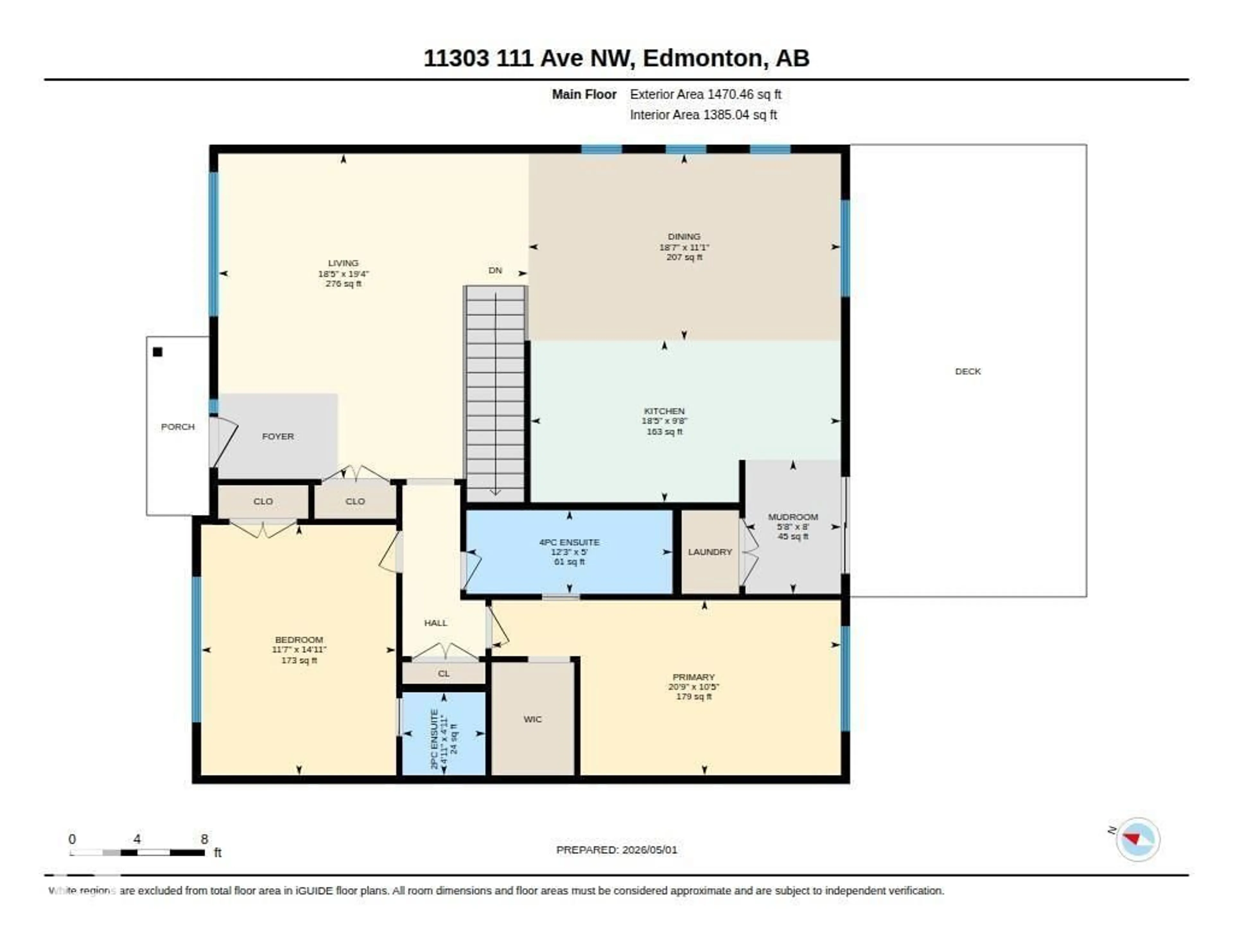 Floor plan for 11303 111 AV, Edmonton Alberta T5G0C8