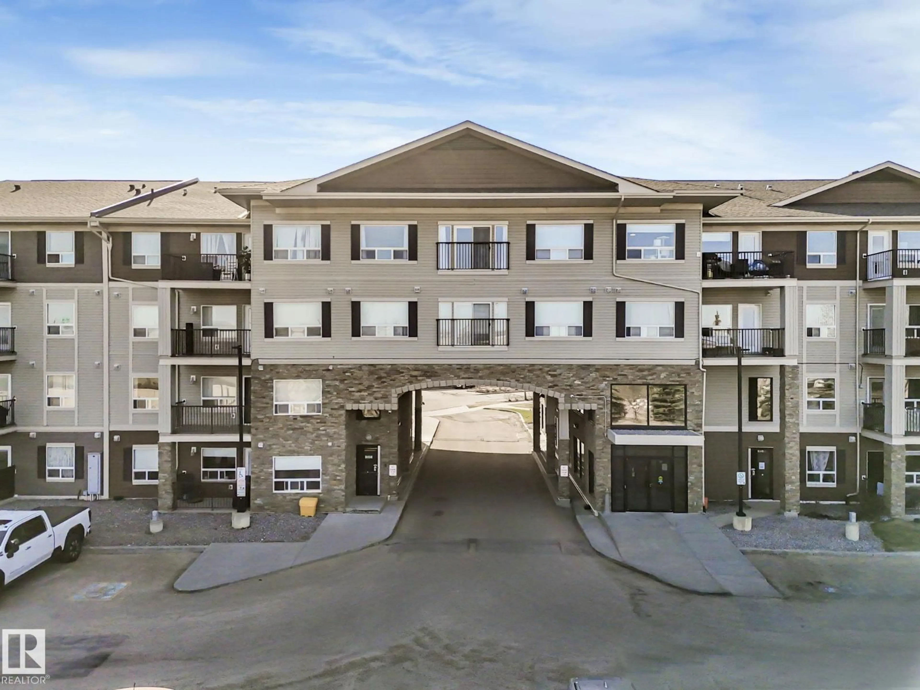 A pic from outside/outdoor area/front of a property/back of a property/a pic from drone, building for #322 - 1520 HAMMOND GA, Edmonton Alberta T6B0J4