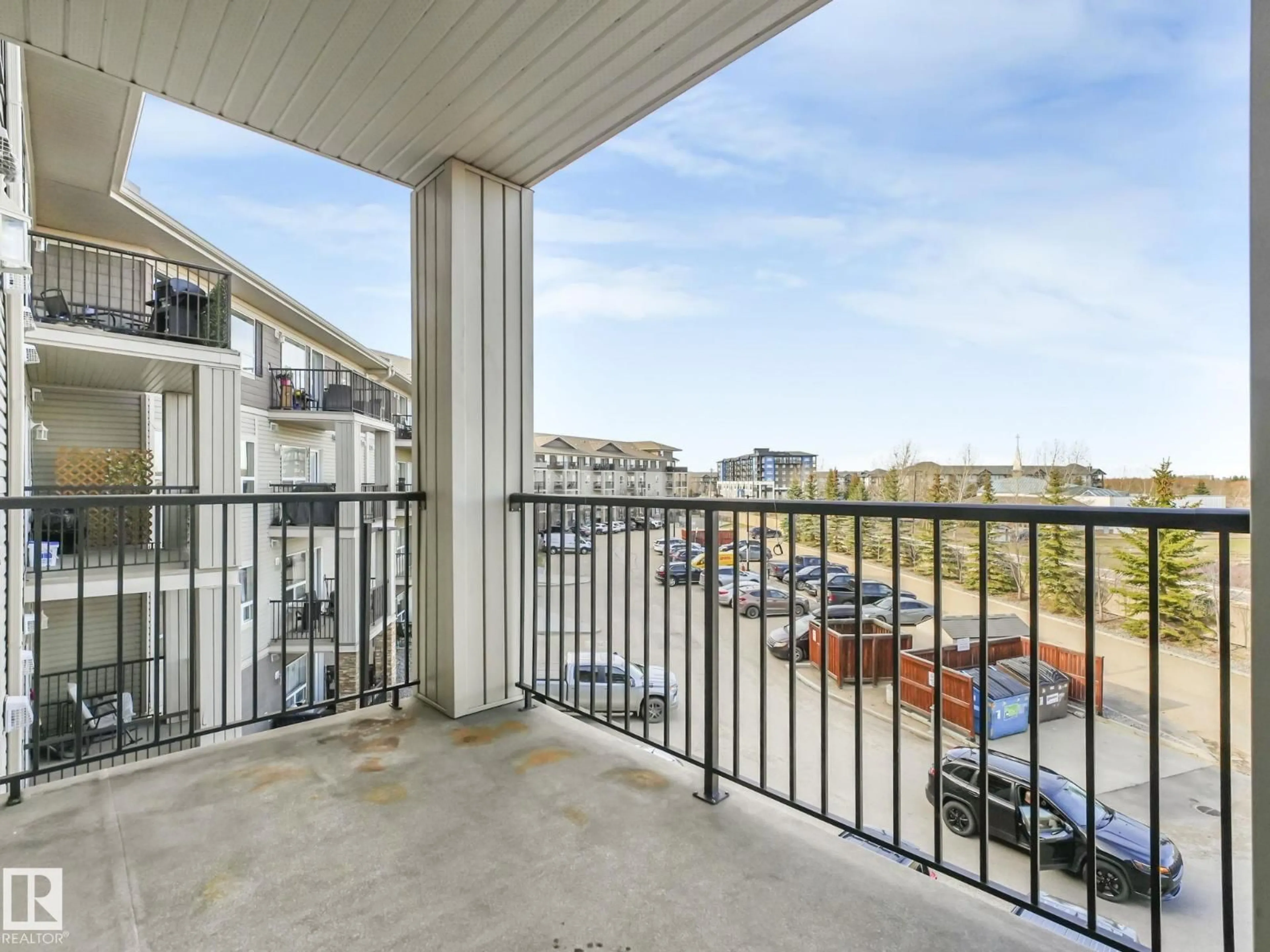 Balcony in the apartment, water/lake/river/ocean view for #322 - 1520 HAMMOND GA, Edmonton Alberta T6B0J4