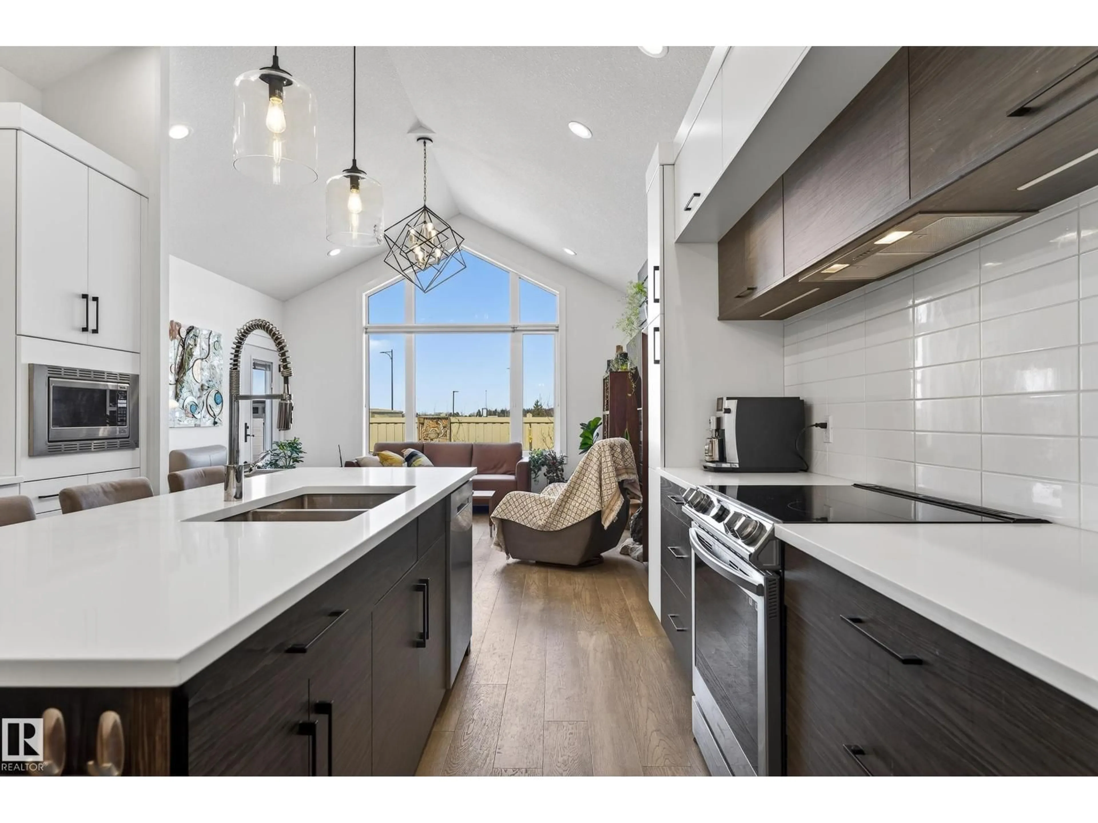 Open concept kitchen, ceramic/tile floor for 45 EVERMORE CR, St. Albert Alberta T8N7W9